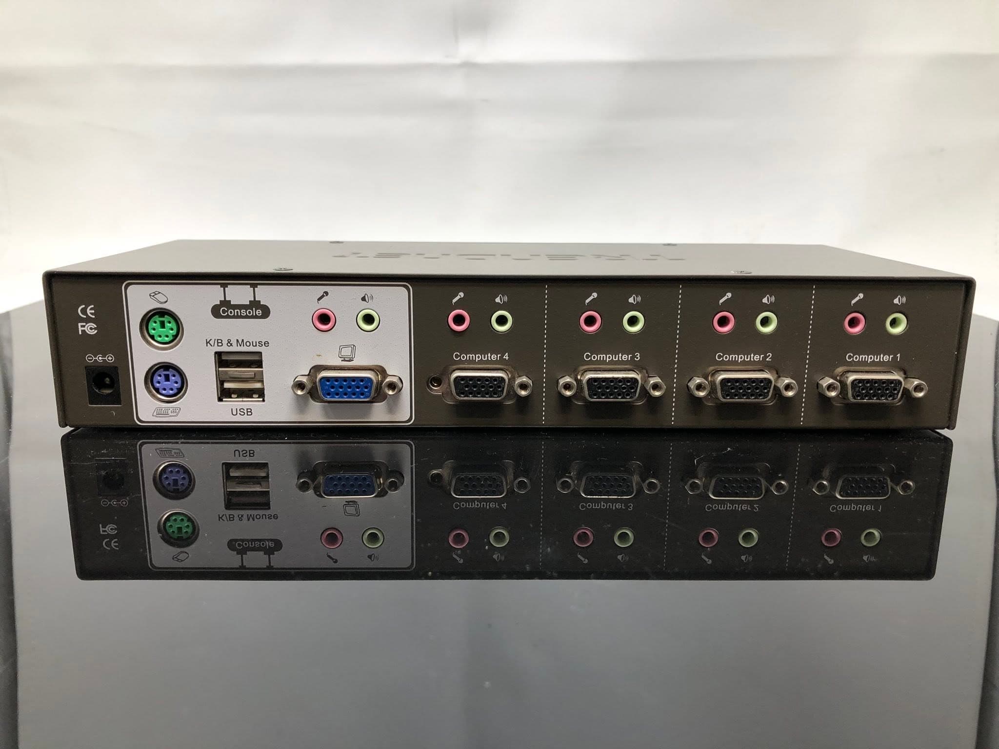 TRENDnet TK-423K 4-Port USB PS/2 KVM Switch Pre-Owned - Thumbnail 2