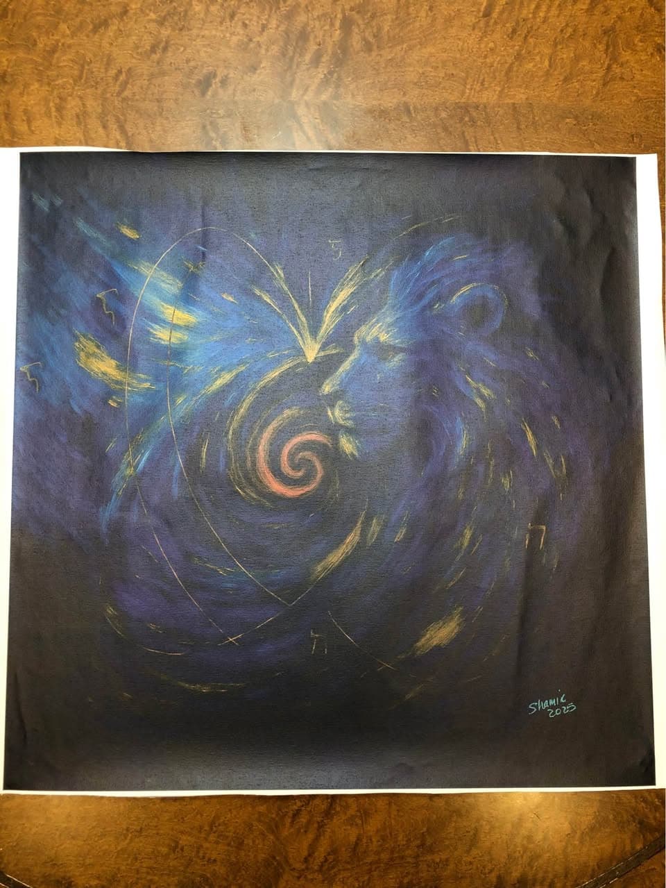 D Shamir Abstract Canvas Art 28"x28" - New, Vibrant Home Decor