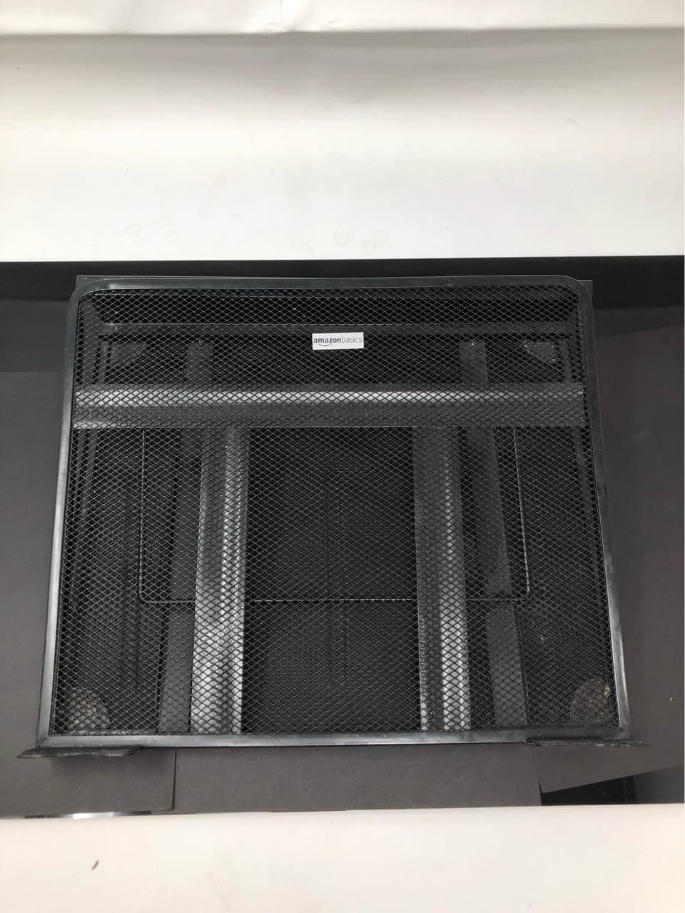 Merangue Adjustable Mesh Laptop Riser Stand - New, Black Ventilated Design - Thumbnail 2