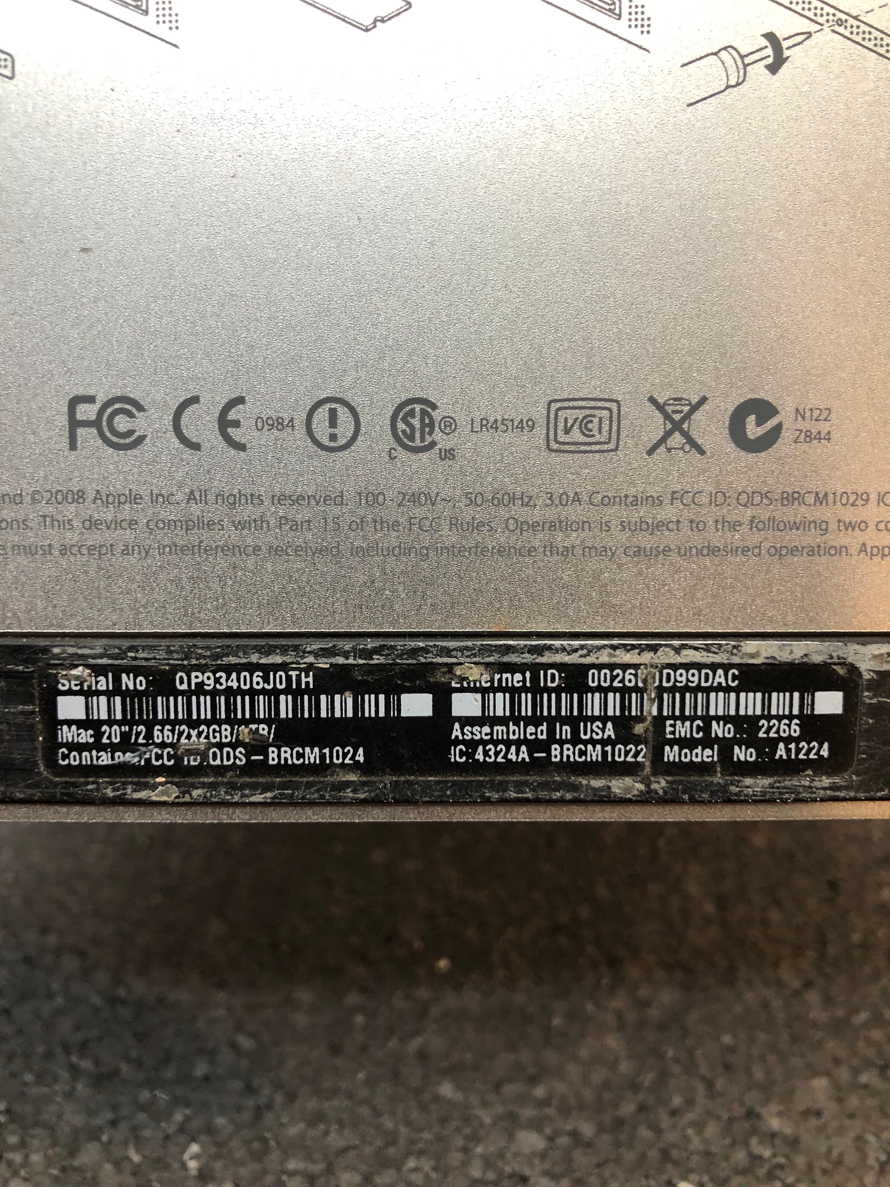 Apple iMac A1224 20" All-in-One Desktop EMC 2266 Pre-Owned - Thumbnail 5