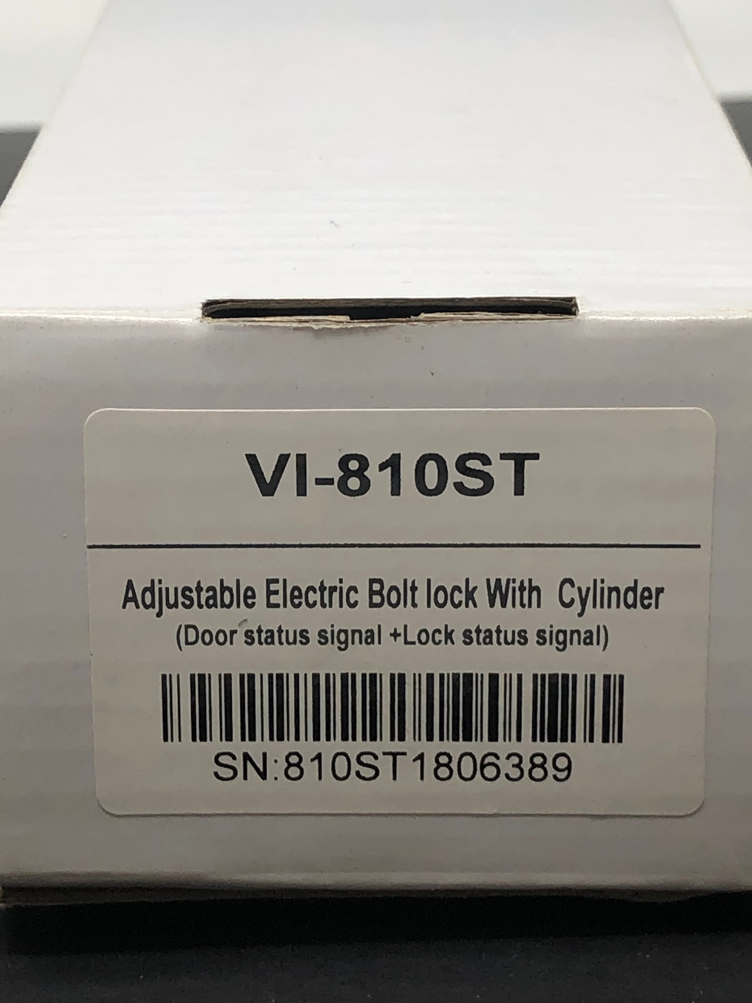 VI-810ST Adjustable Electric Bolt Lock with Cylinder - New in Box - Thumbnail 2