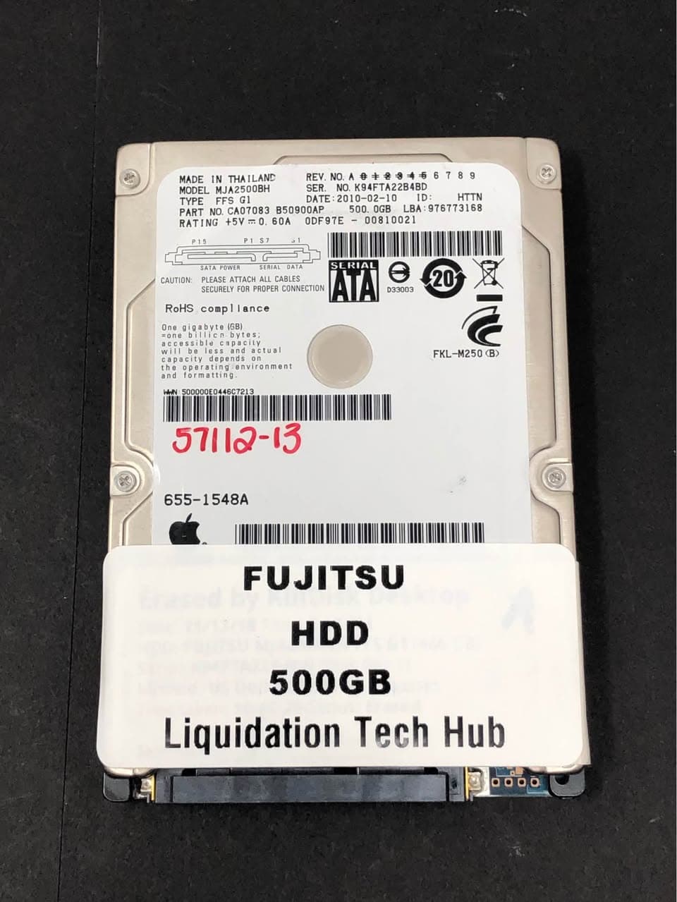 Toshiba MK5061GSYN 500GB 2.5" SATA HDD Pre-Owned