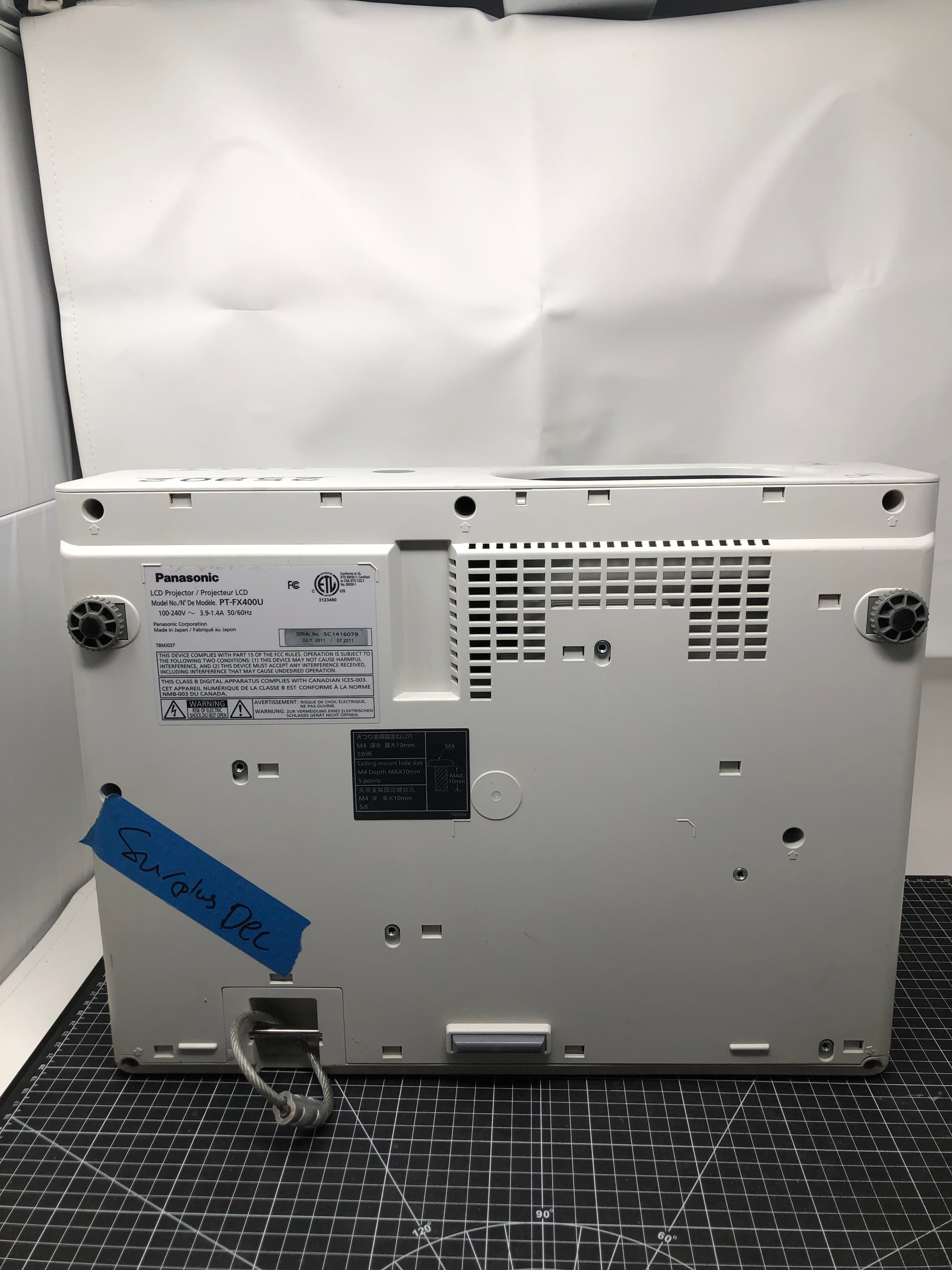 Panasonic PT-FX400U LCD Projector FX400 XGA Pre-Owned - Thumbnail 6