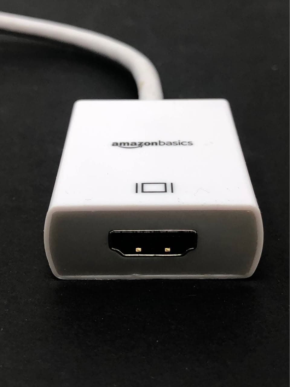 AmazonBasics Mini DisplayPort to HDMI Adapter Cable 8" White Pre-Owned