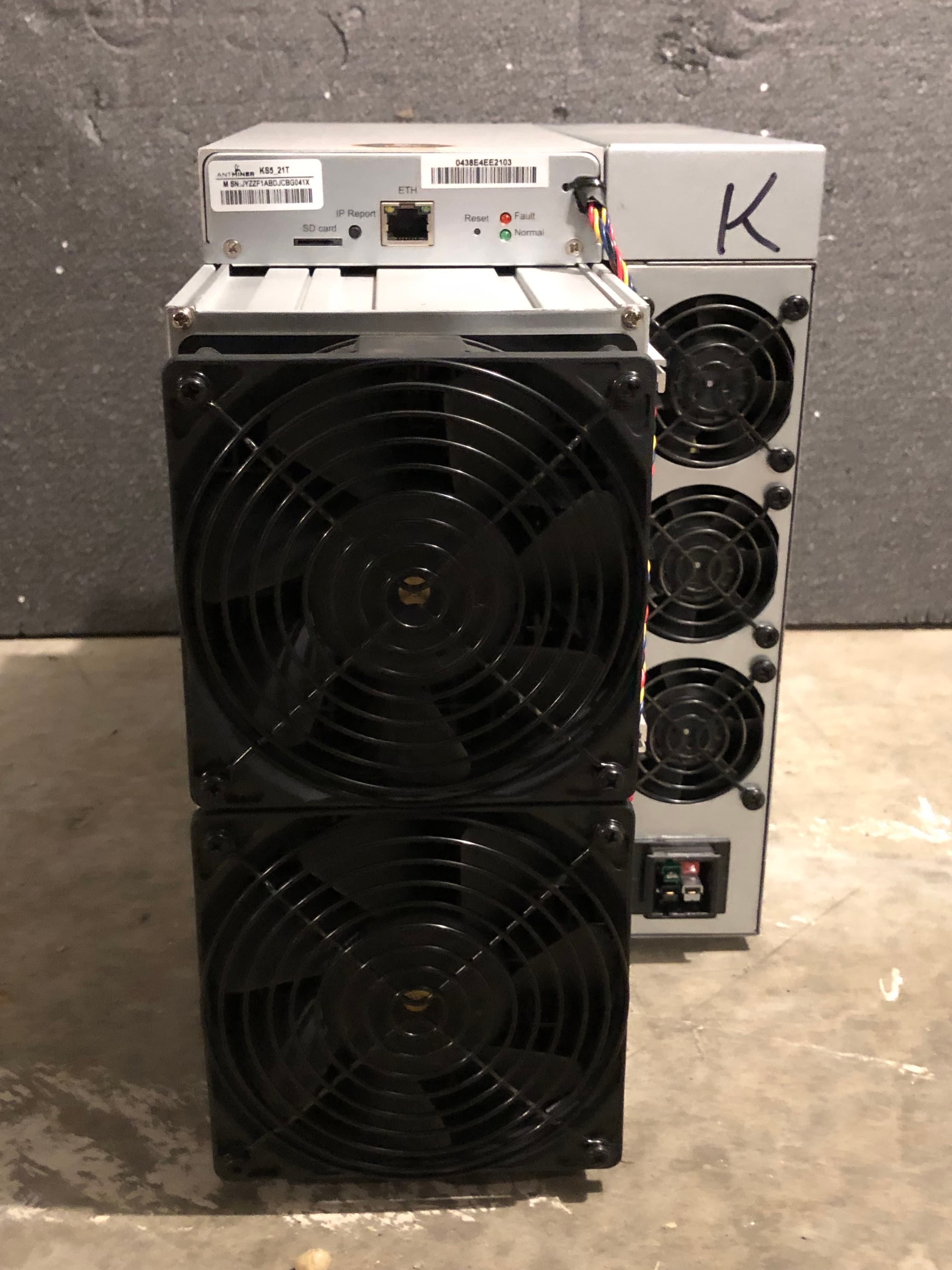 Antminer KS5 21T Crypto Miner Pre-Owned