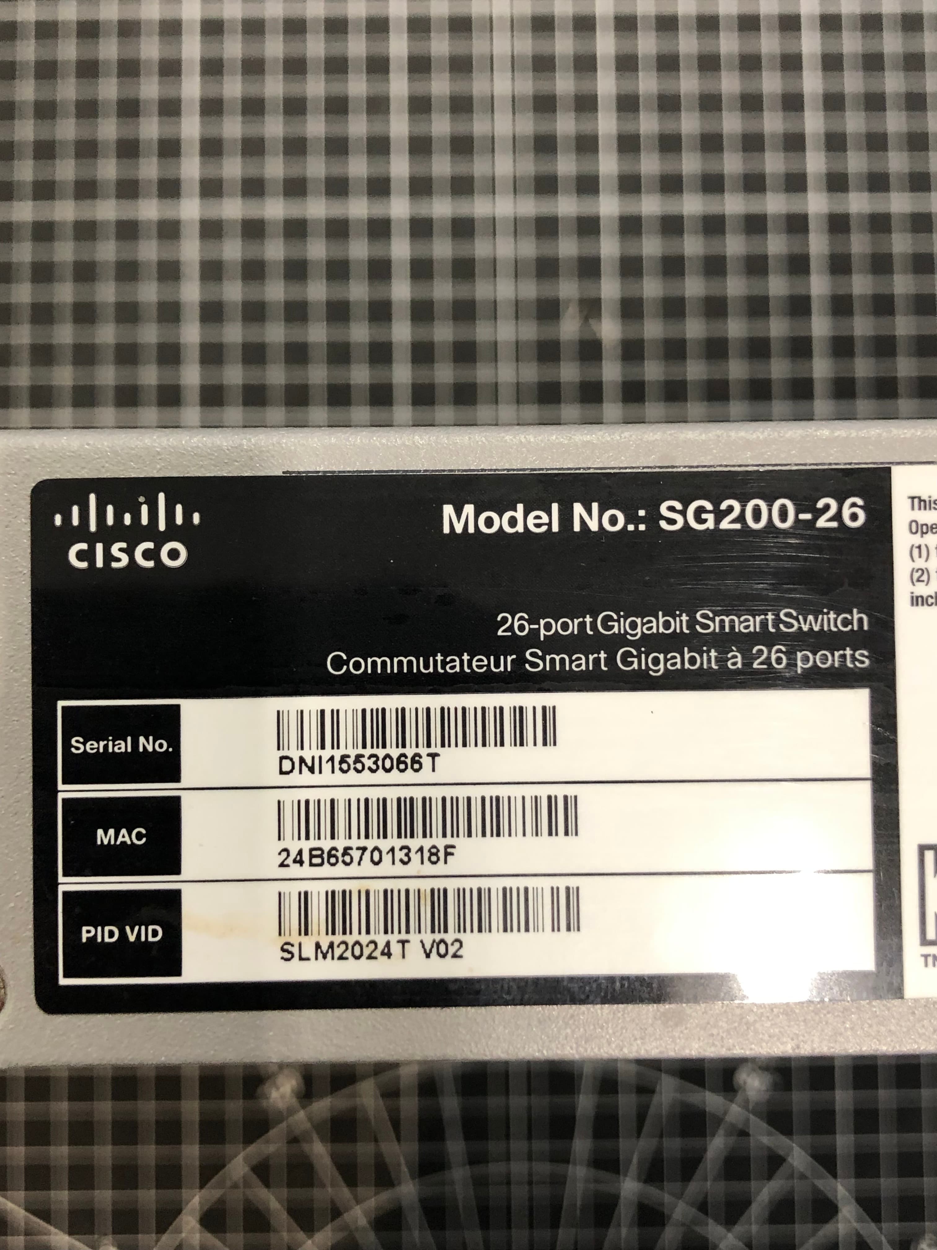 Cisco SG200-26 26-Port Gigabit Smart Switch Pre-Owned - Thumbnail 7