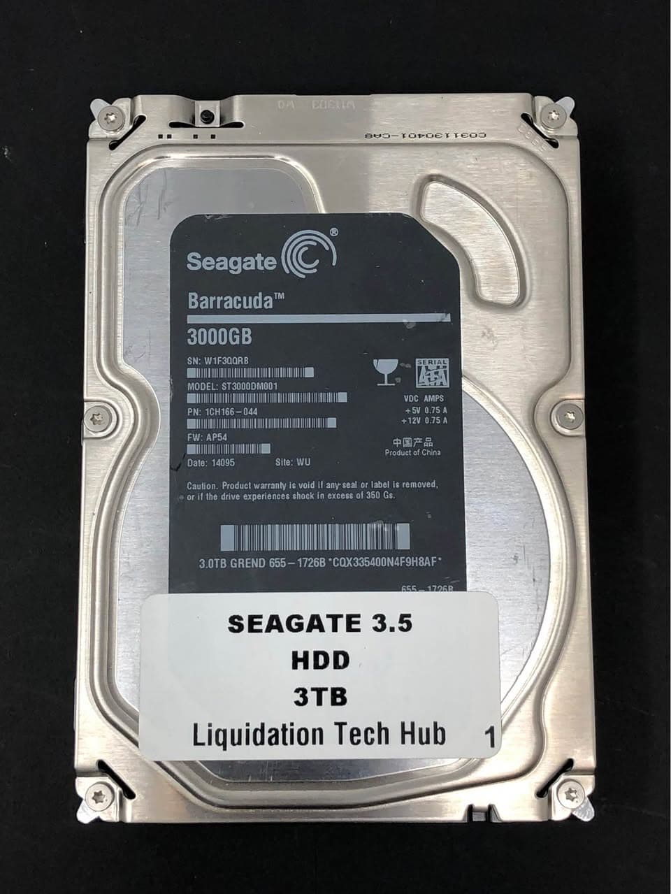 Seagate 3TB 3.5" Desktop HDD ST3000DM001 Pre-Owned