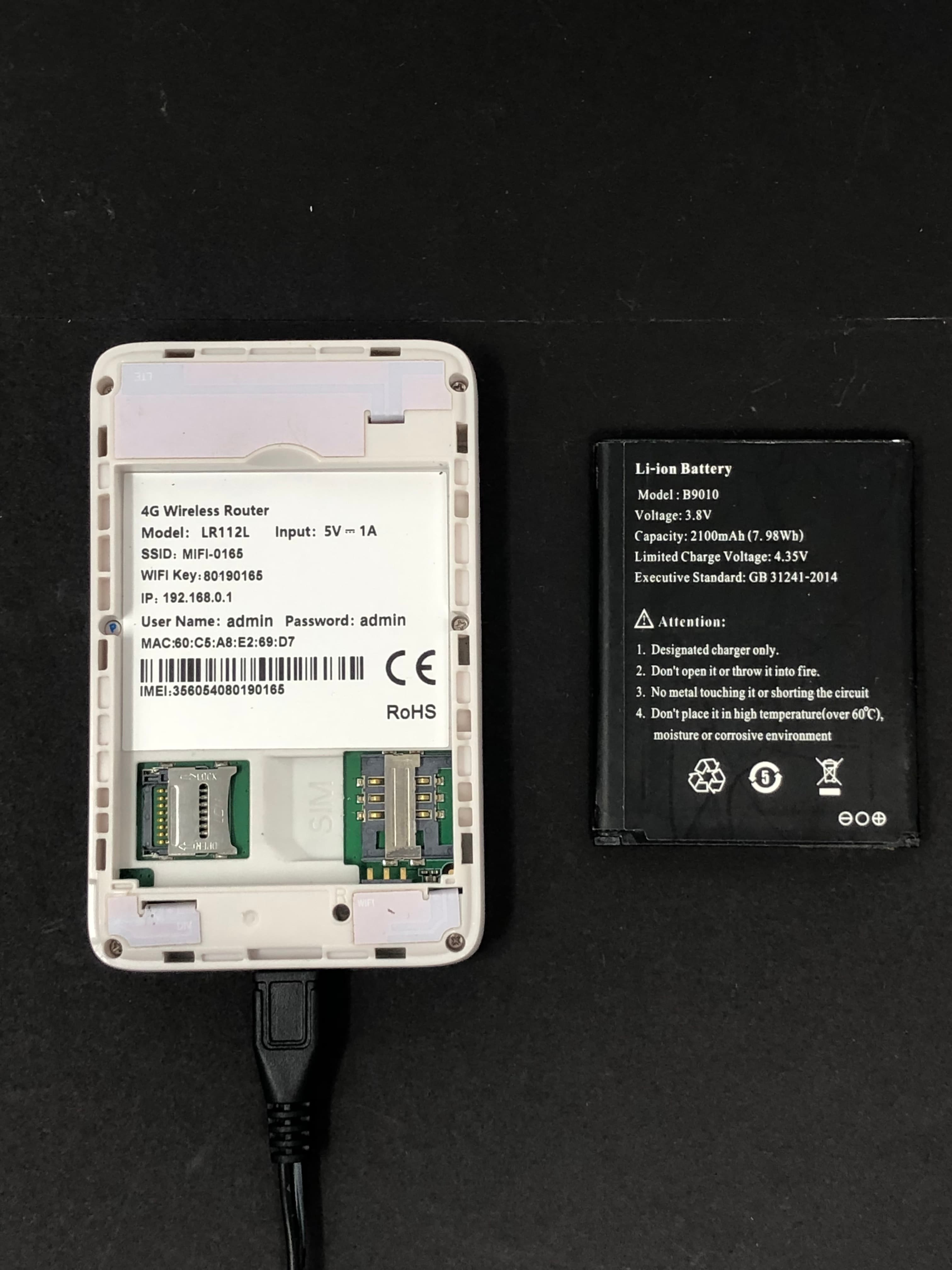 4G Wireless Router LR112L Portable WiFi Hotspot Pre-Owned - Thumbnail 3