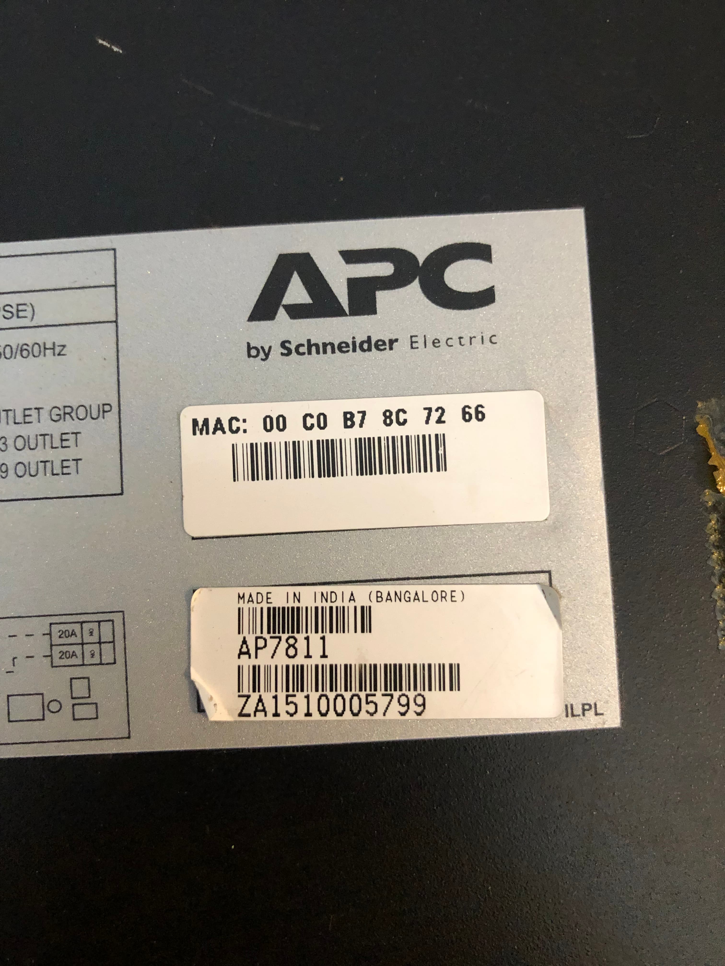 APC AP7811 Metered Rack PDU 24A 200-240V 16 Outlets Pre-Owned - Thumbnail 8