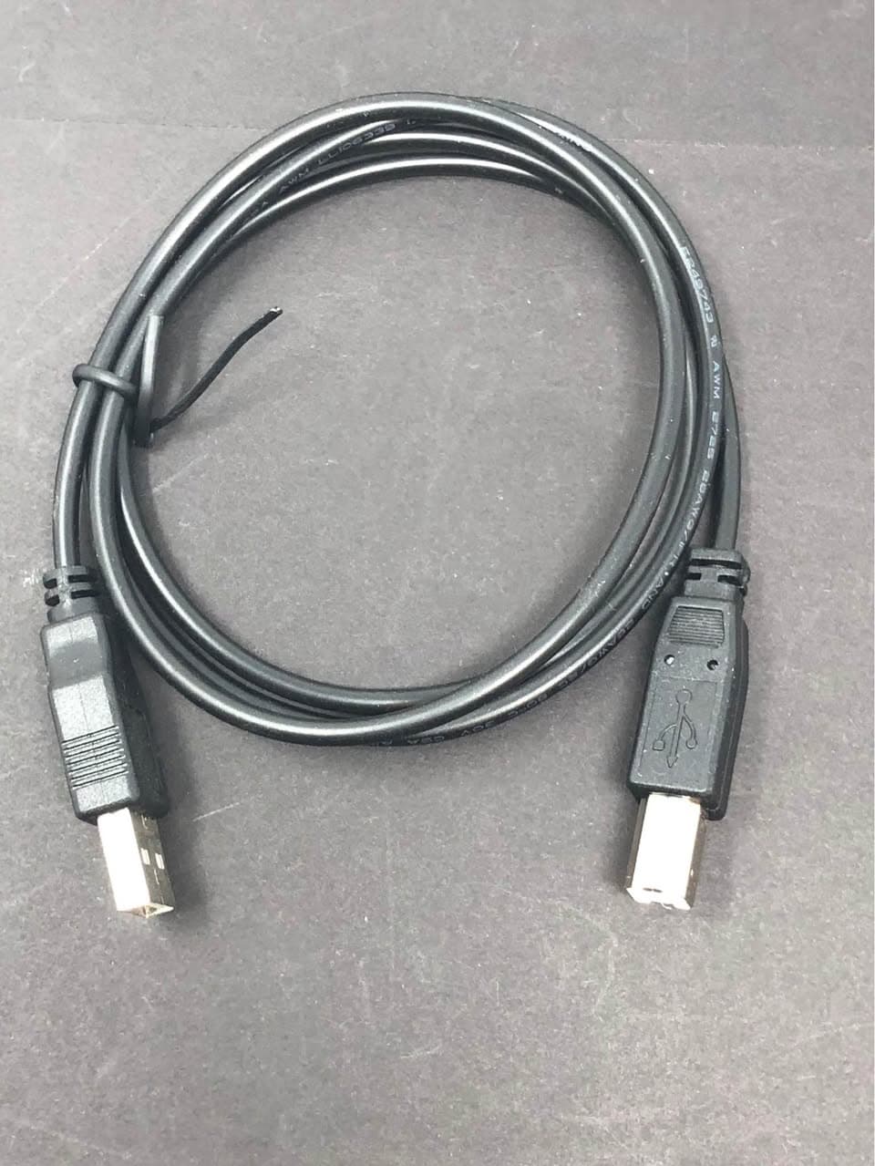 USB 2.0 Cable A to B Printer Scanner Cord Black Pre-Owned - Thumbnail 3