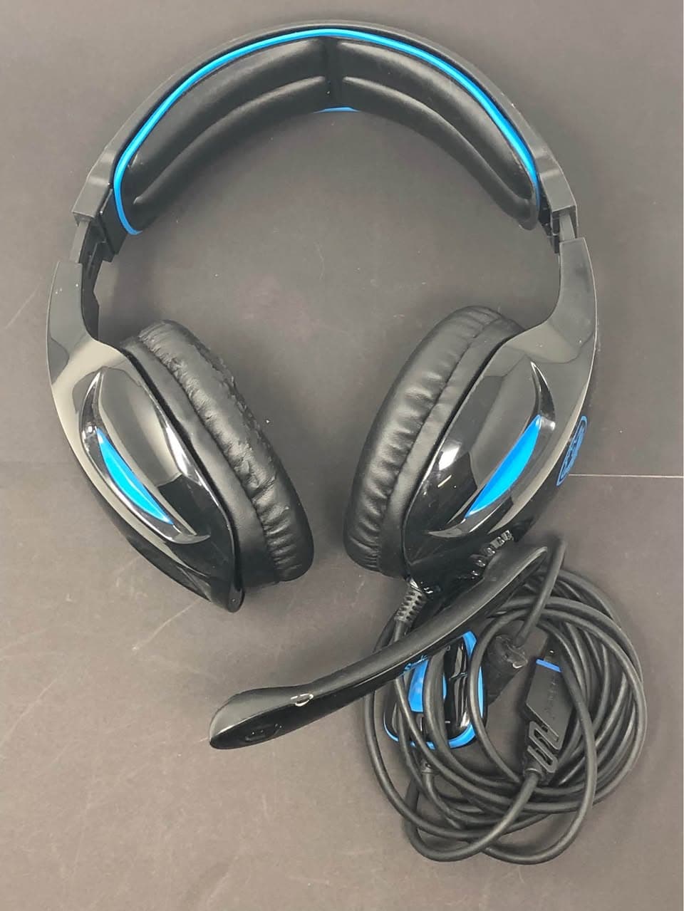 SADES SA902 USB 7.1 Surround Sound Gaming Headset Black Blue Pre-Owned