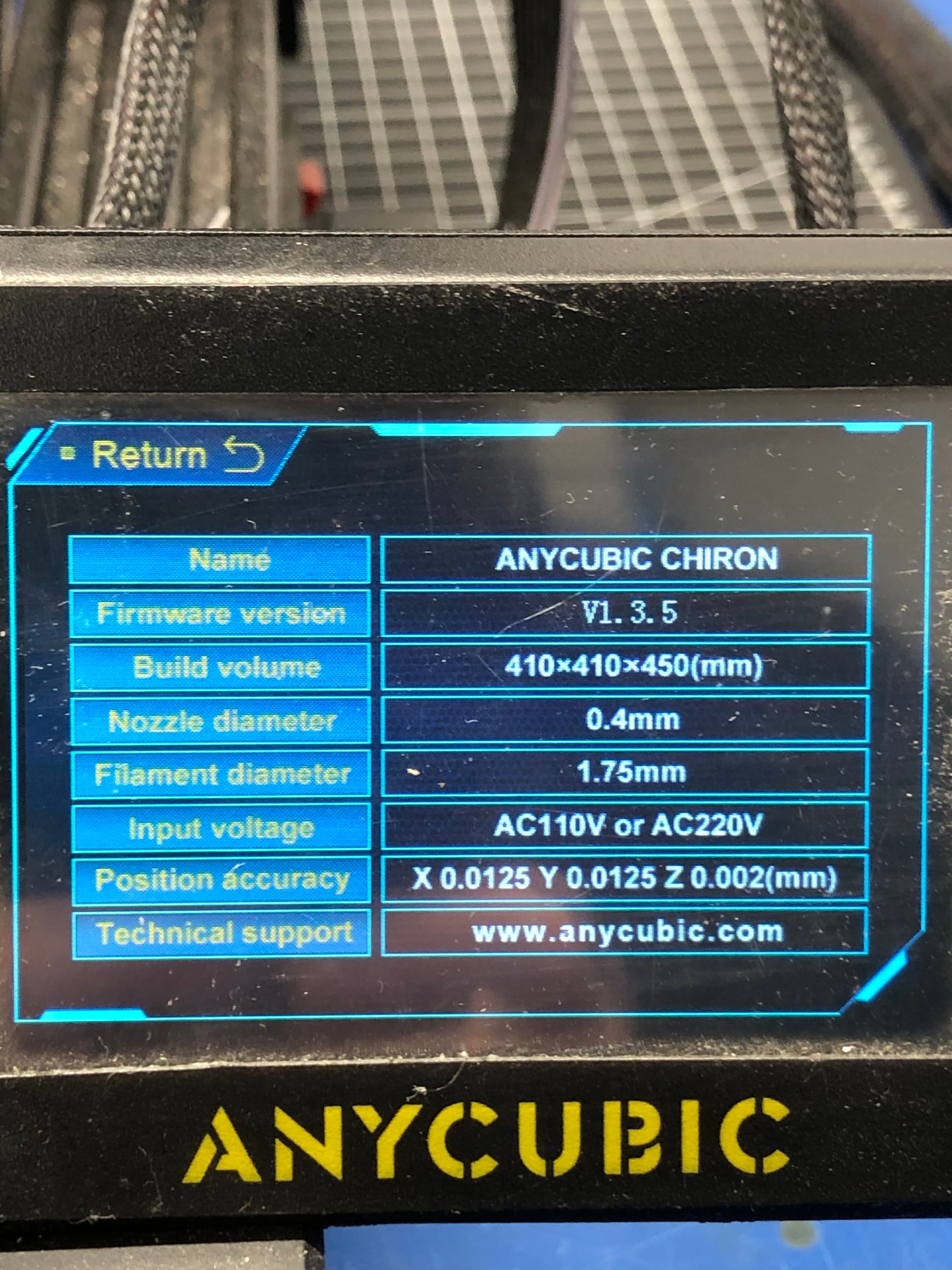 Anycubic Chiron 3D Printer 410x410x450mm Pre-Owned - Thumbnail 3