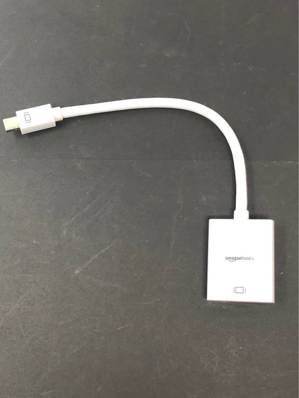 AmazonBasics Mini DisplayPort to HDMI Adapter Cable 8" White Pre-Owned - Thumbnail 2