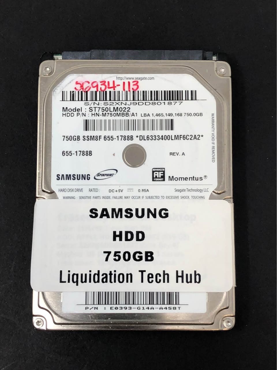 Seagate ST750LM022 750GB 2.5" Laptop HDD Pre-Owned
