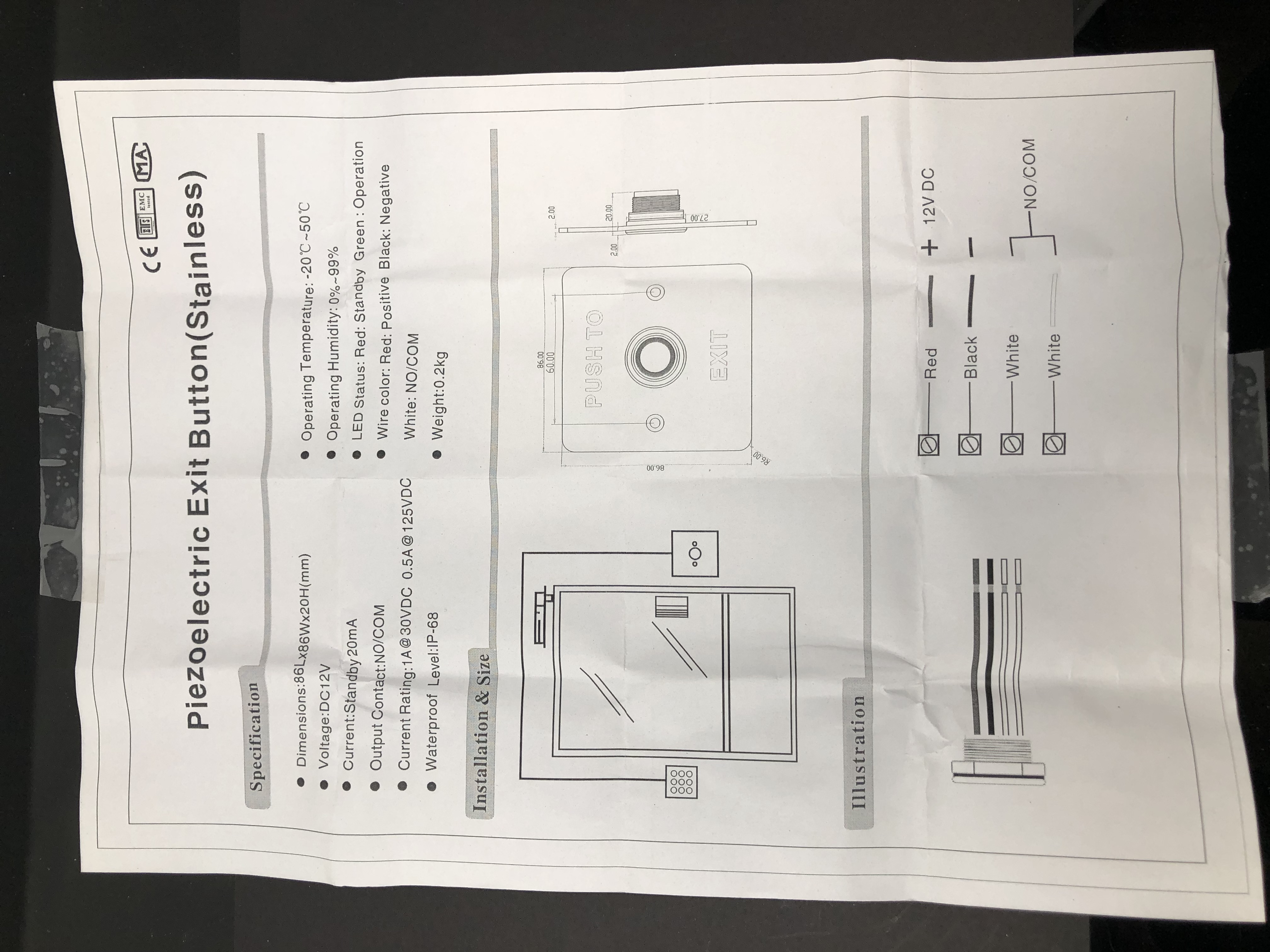 Stainless Steel Push to Exit Button Switch - New, Durable Design — image 5