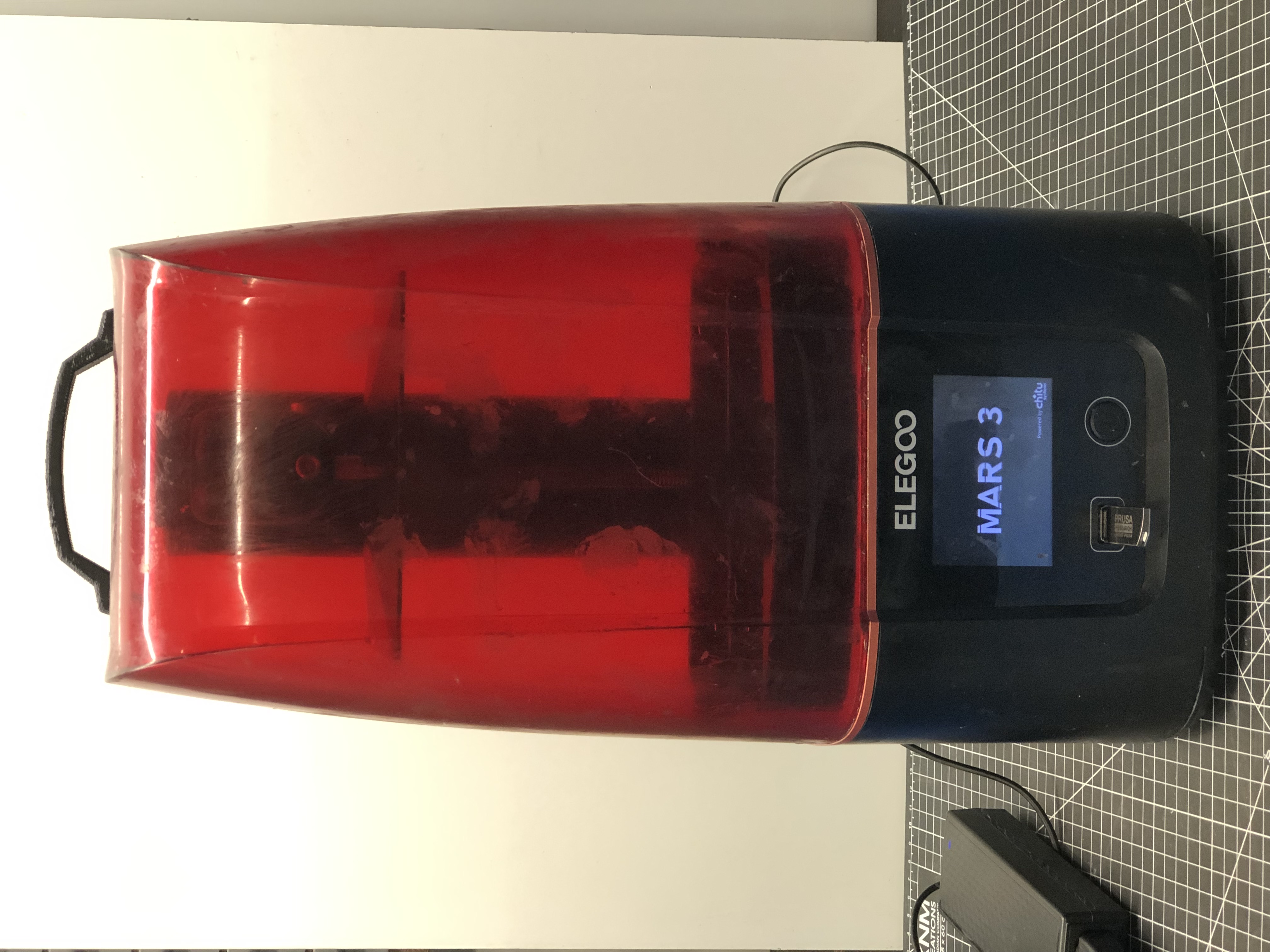 ELEGOO Mars 3 3D Printer Resin LCD 227x227x438mm Pre-Owned