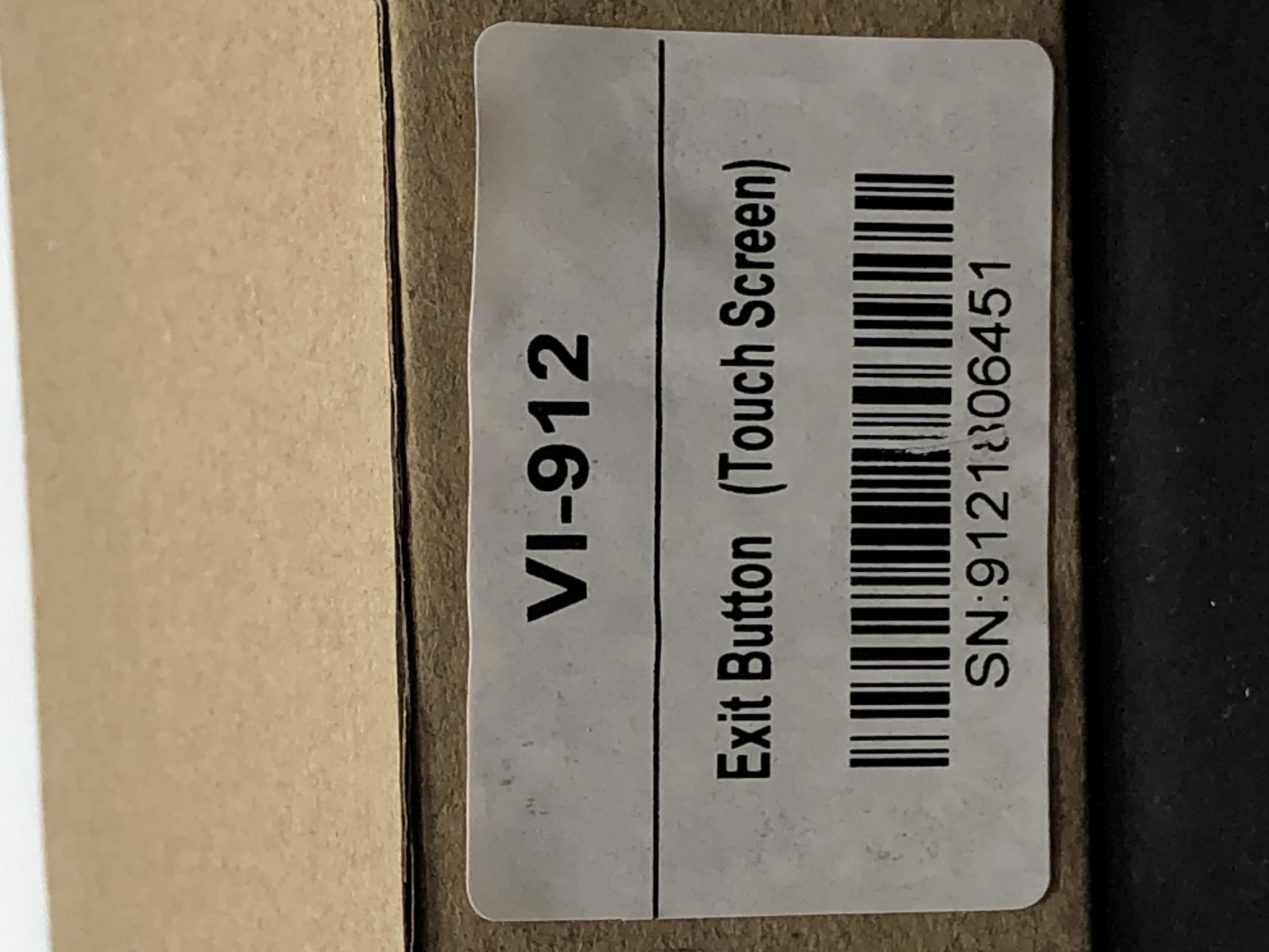 VI-912 Touch Screen Exit Button - New, Secure Access Control System