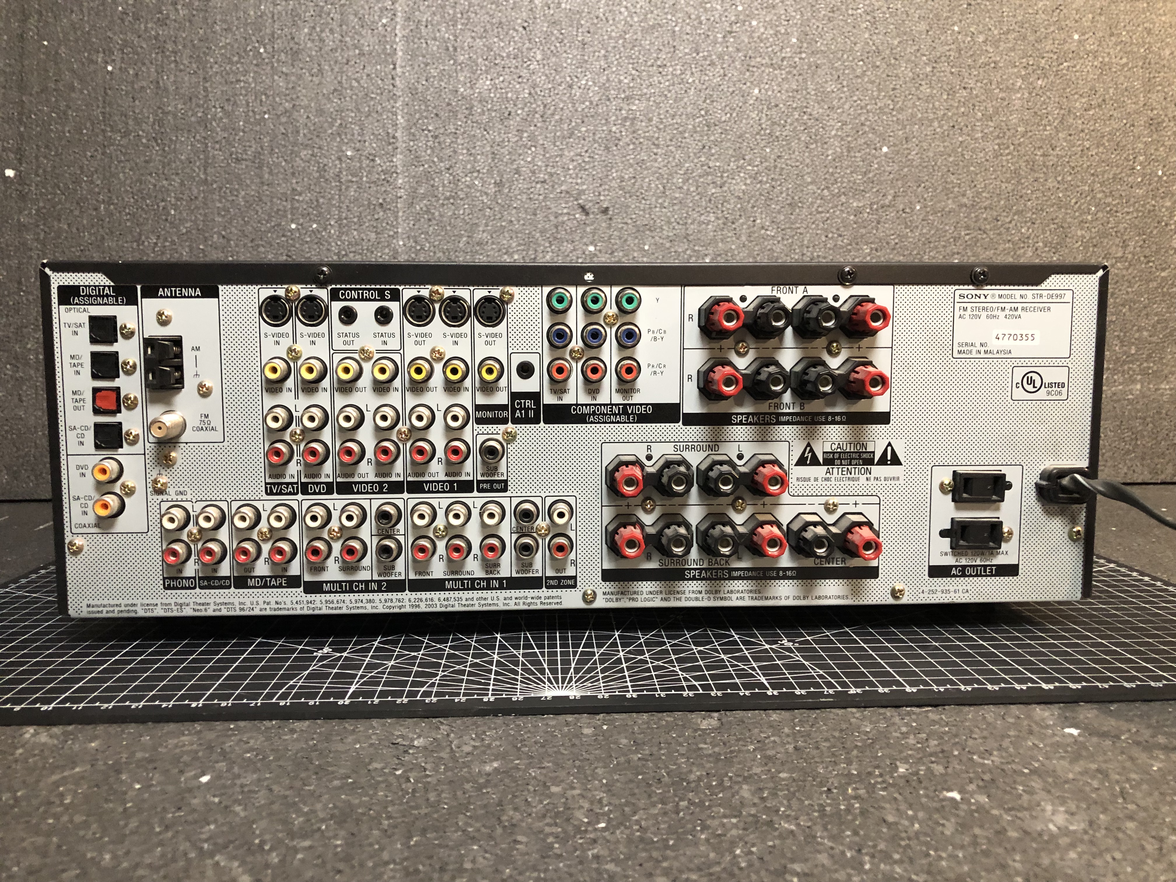 Sony STR-DE997 FM Stereo AM/FM Receiver 120V 60Hz 420VA Pre-Owned β image 2