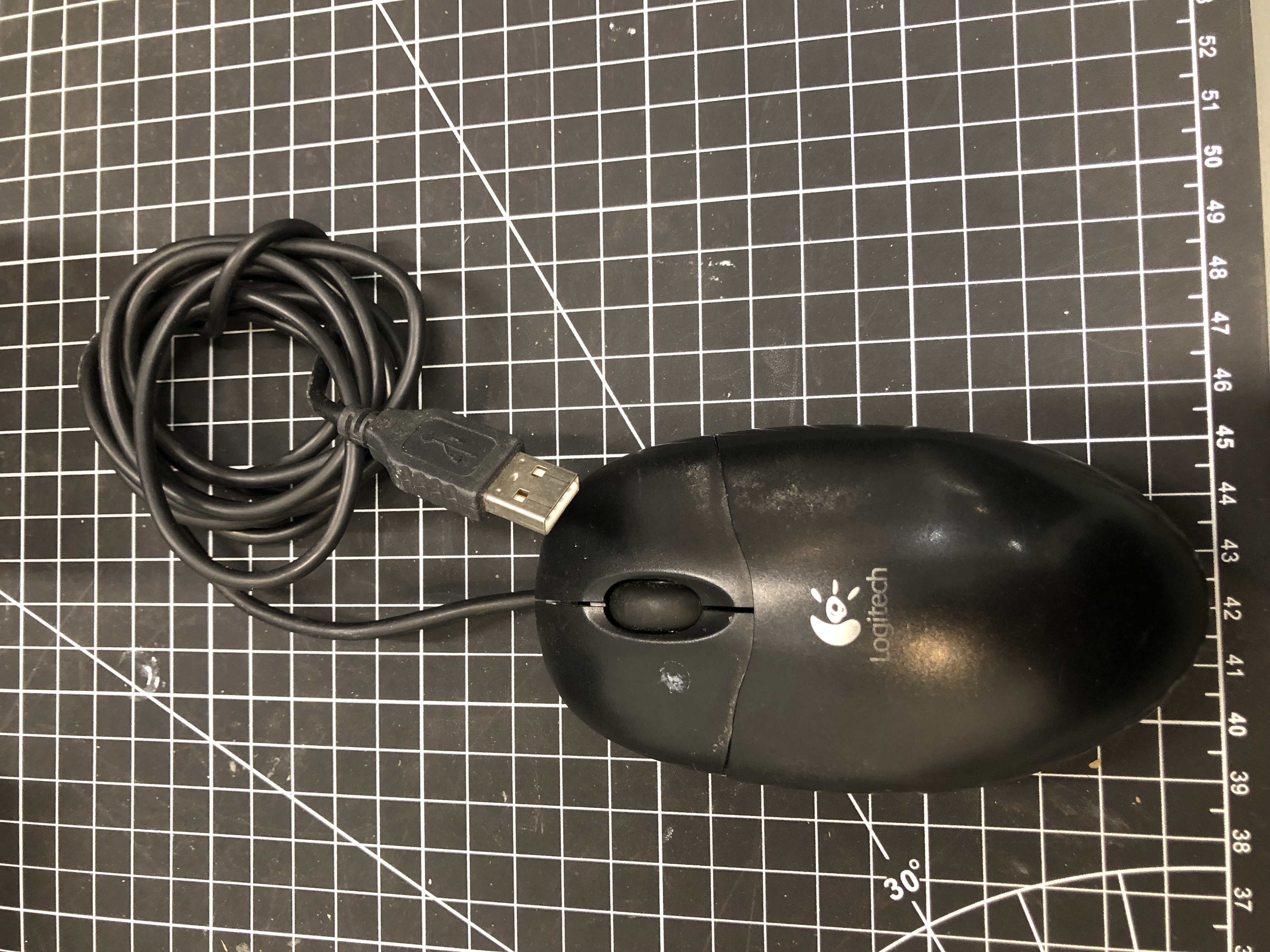 Logitech M-BJ58 Wired USB Optical Mouse Black Pre-Owned — image 1