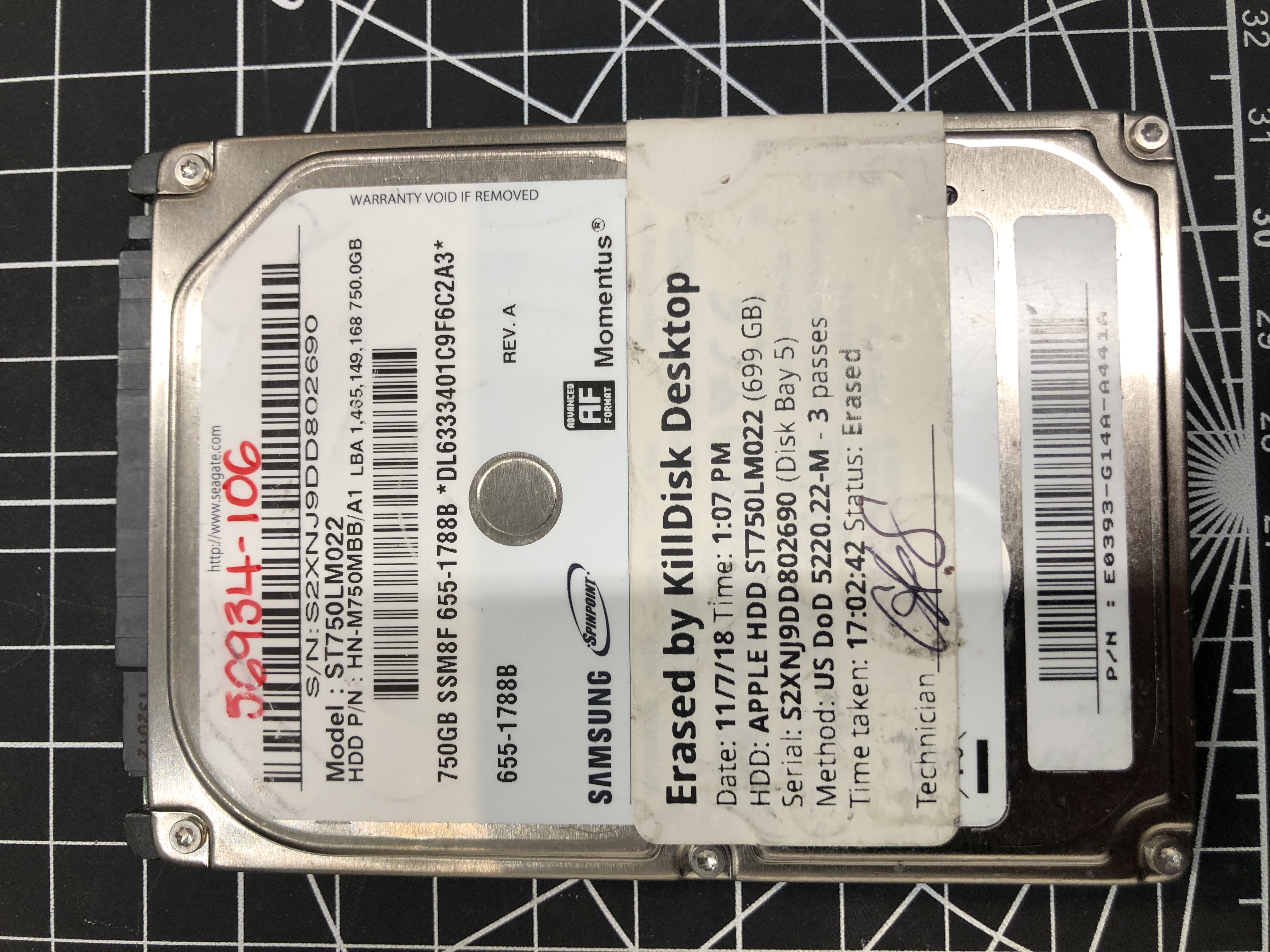 Samsung Spinpoint 750GB 2.5" SATA HDD ST750LM022 Tested Working β image 1