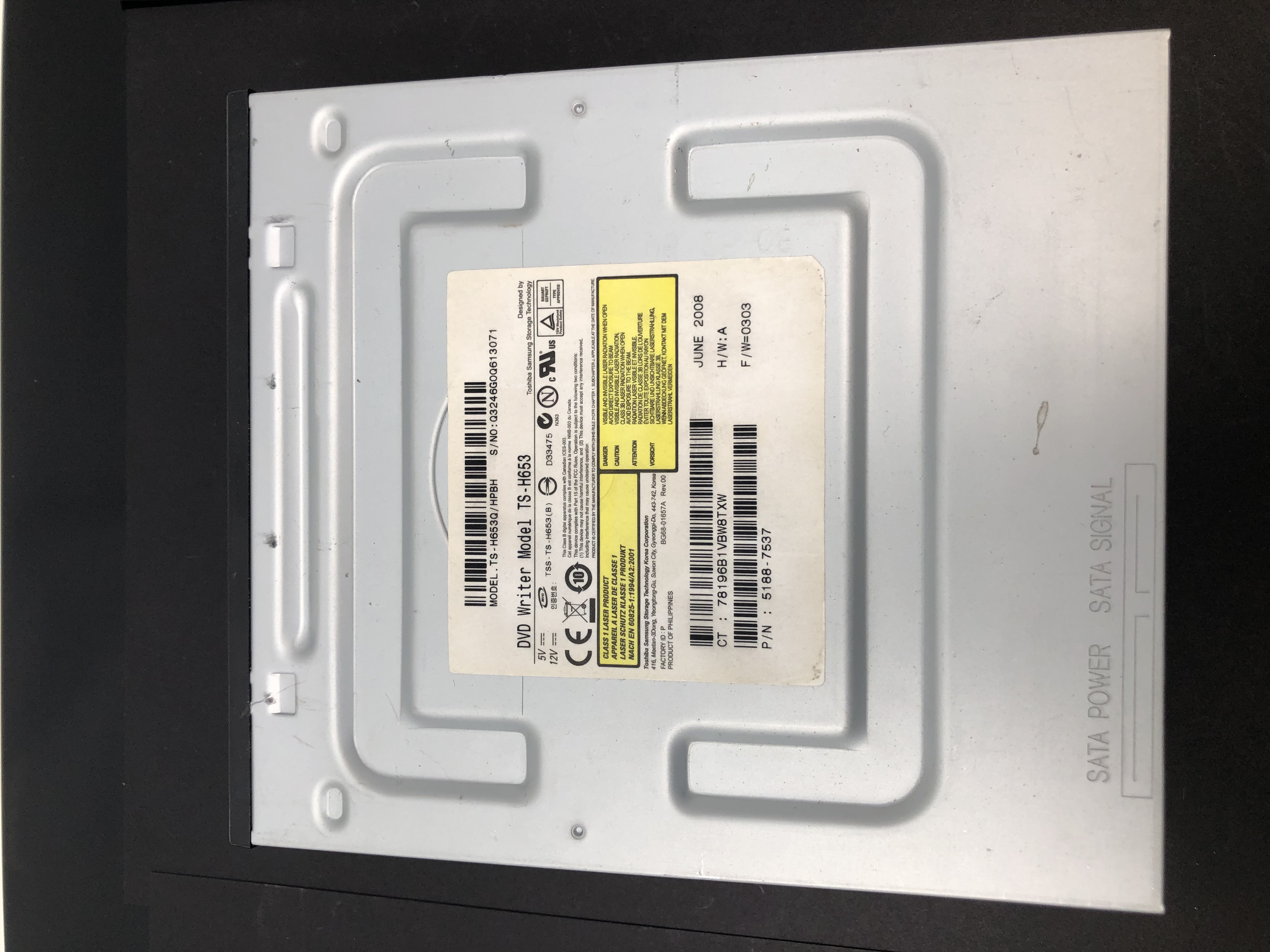 Samsung TS-H653 DVD Writer Drive Pre-Owned