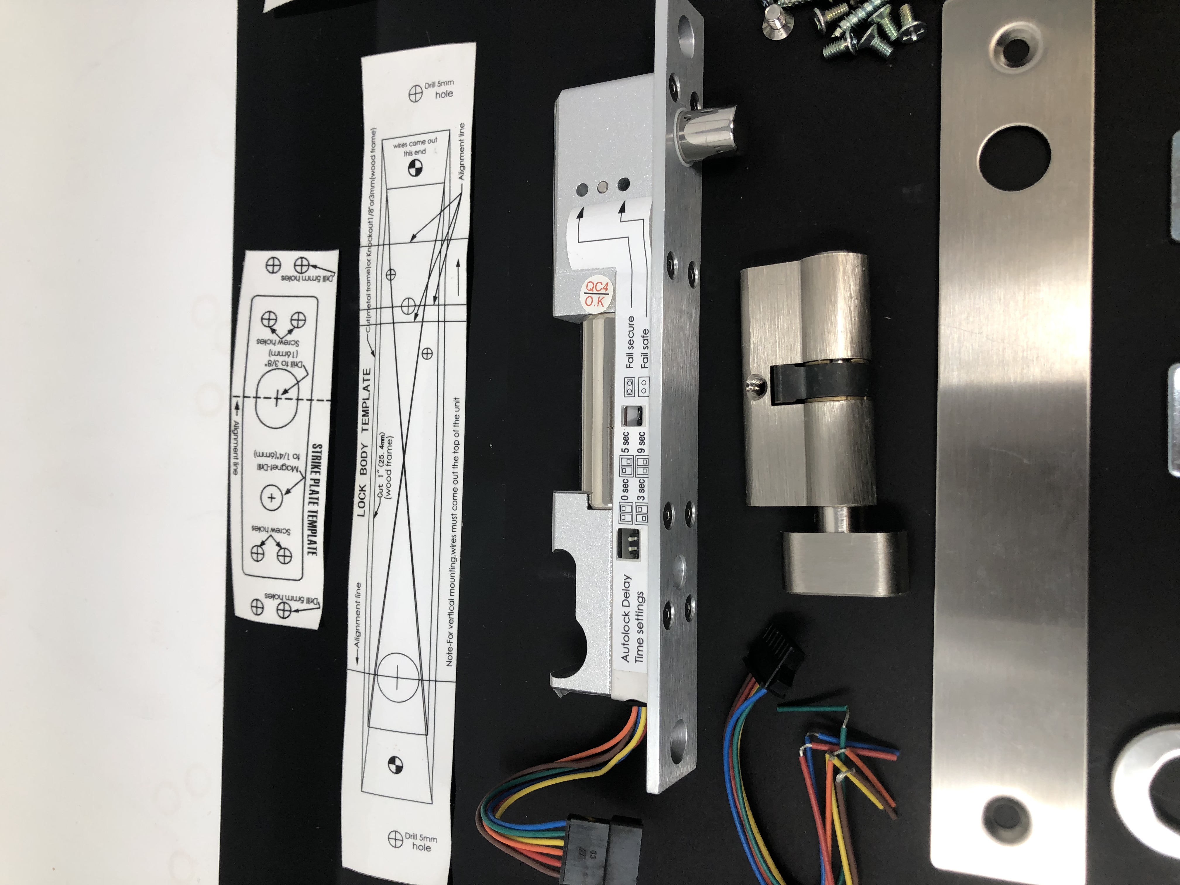 VI-810ST Electric Bolt Lock with Cylinder - New, Adjustable Security System - Thumbnail 4