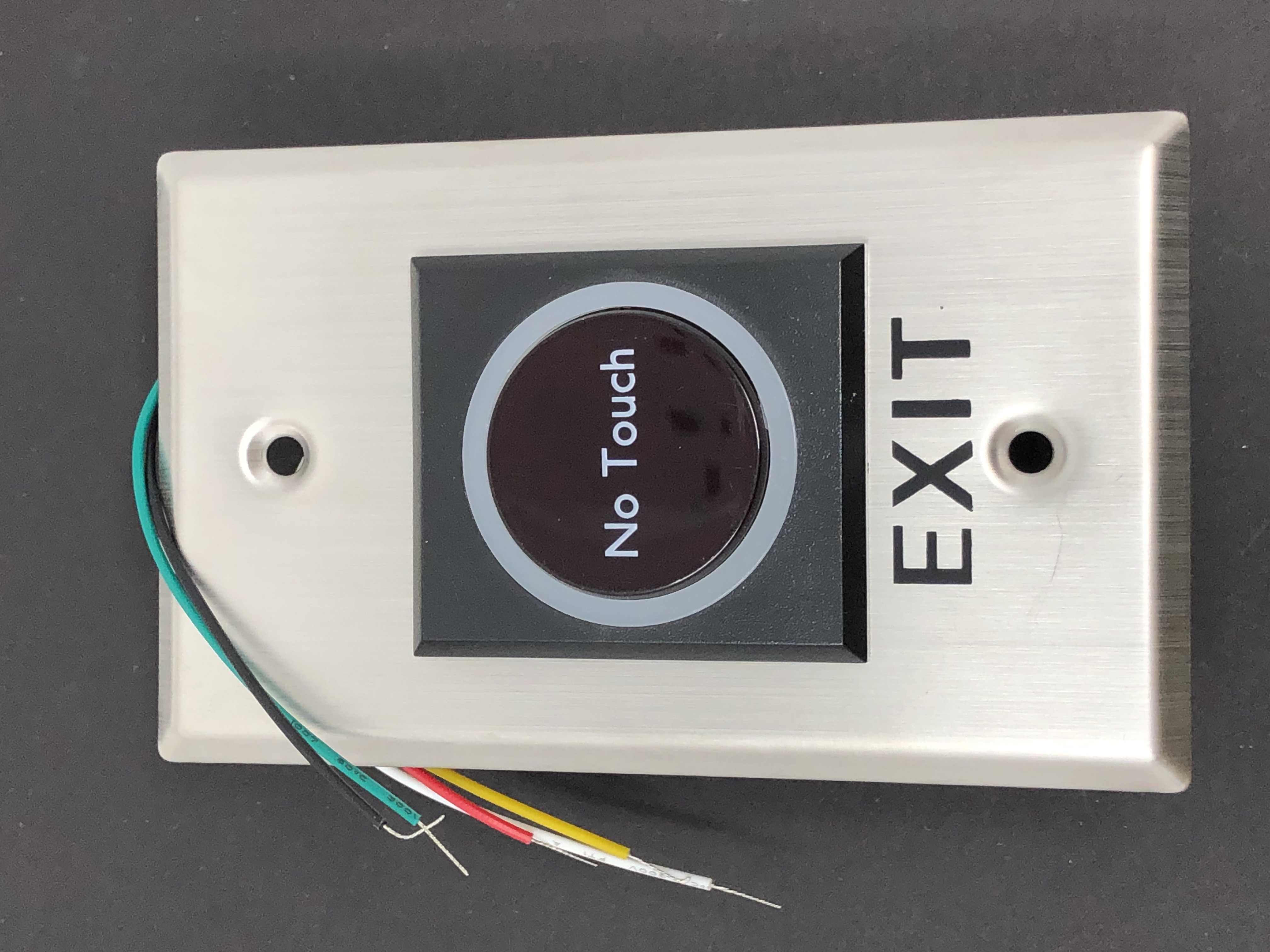 VI-907 Infrared Sensor Exit Button - New, No Touch Stainless Steel — image 1