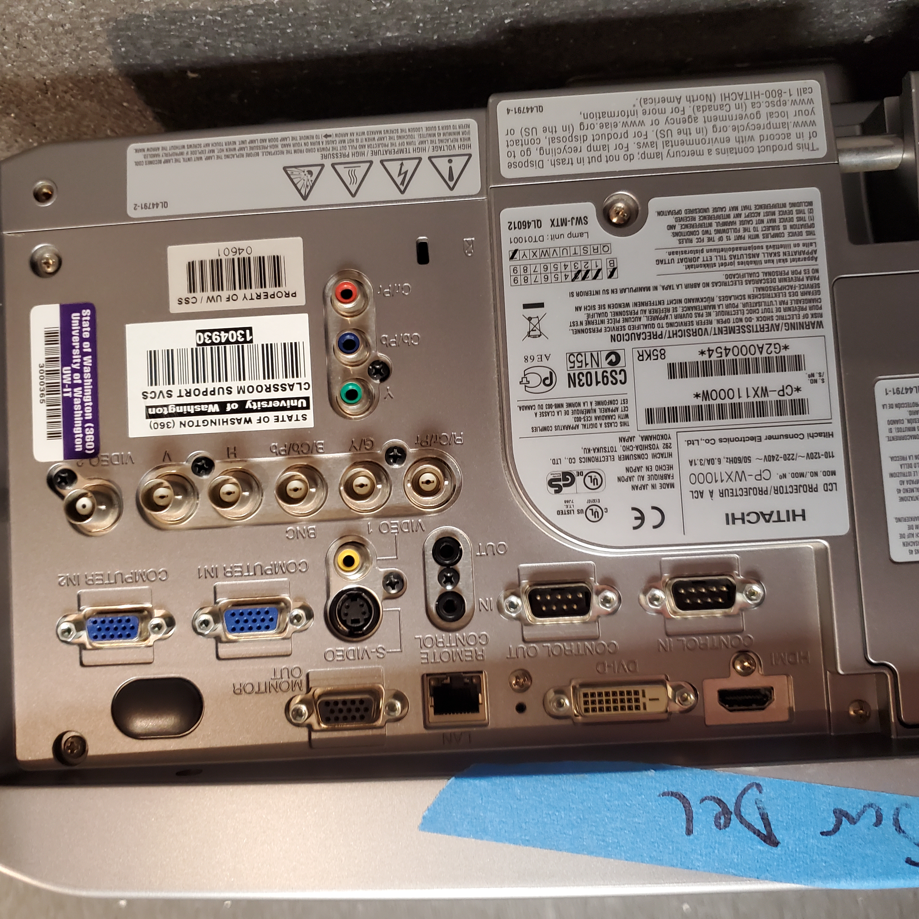 Hitachi CP-X1250 Projector XGA 4500 Lumens Pre-Owned — image 5