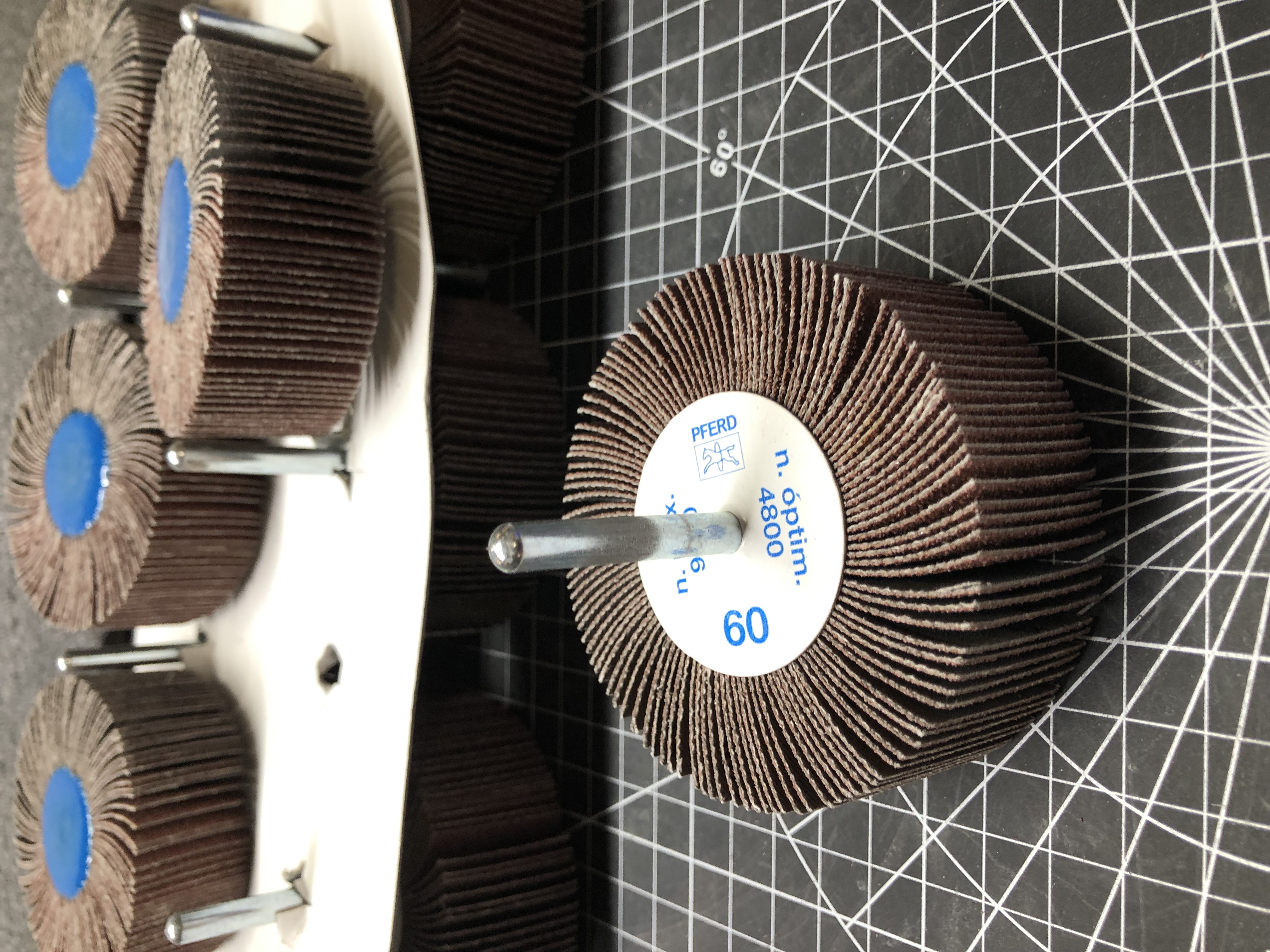 10 Pcs MTD Flap Wheel Grinders 60 Grit - New, Industrial Grade