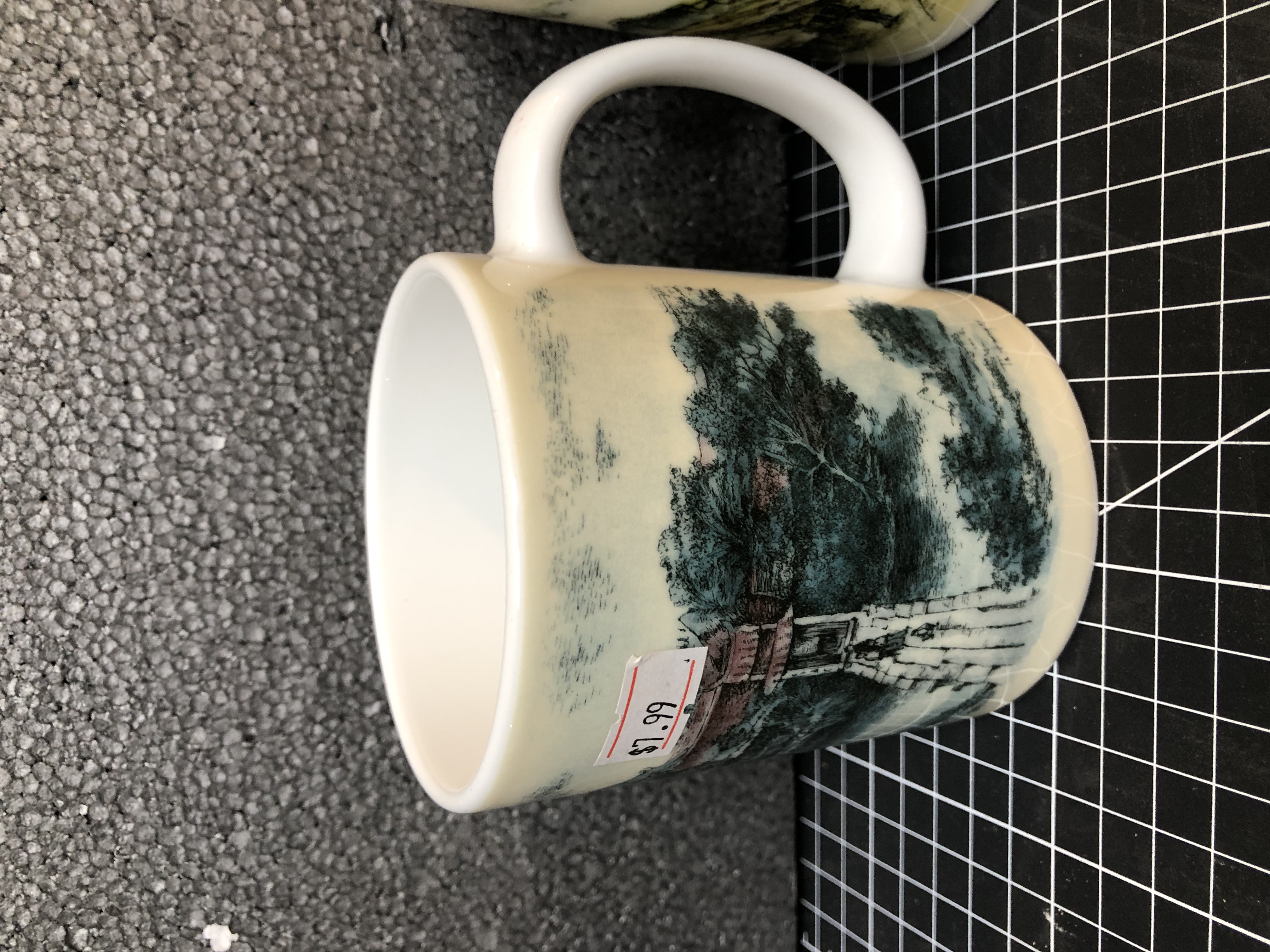 Set of 7 Scenic Ceramic Mugs - New, Durable Design - Thumbnail 8