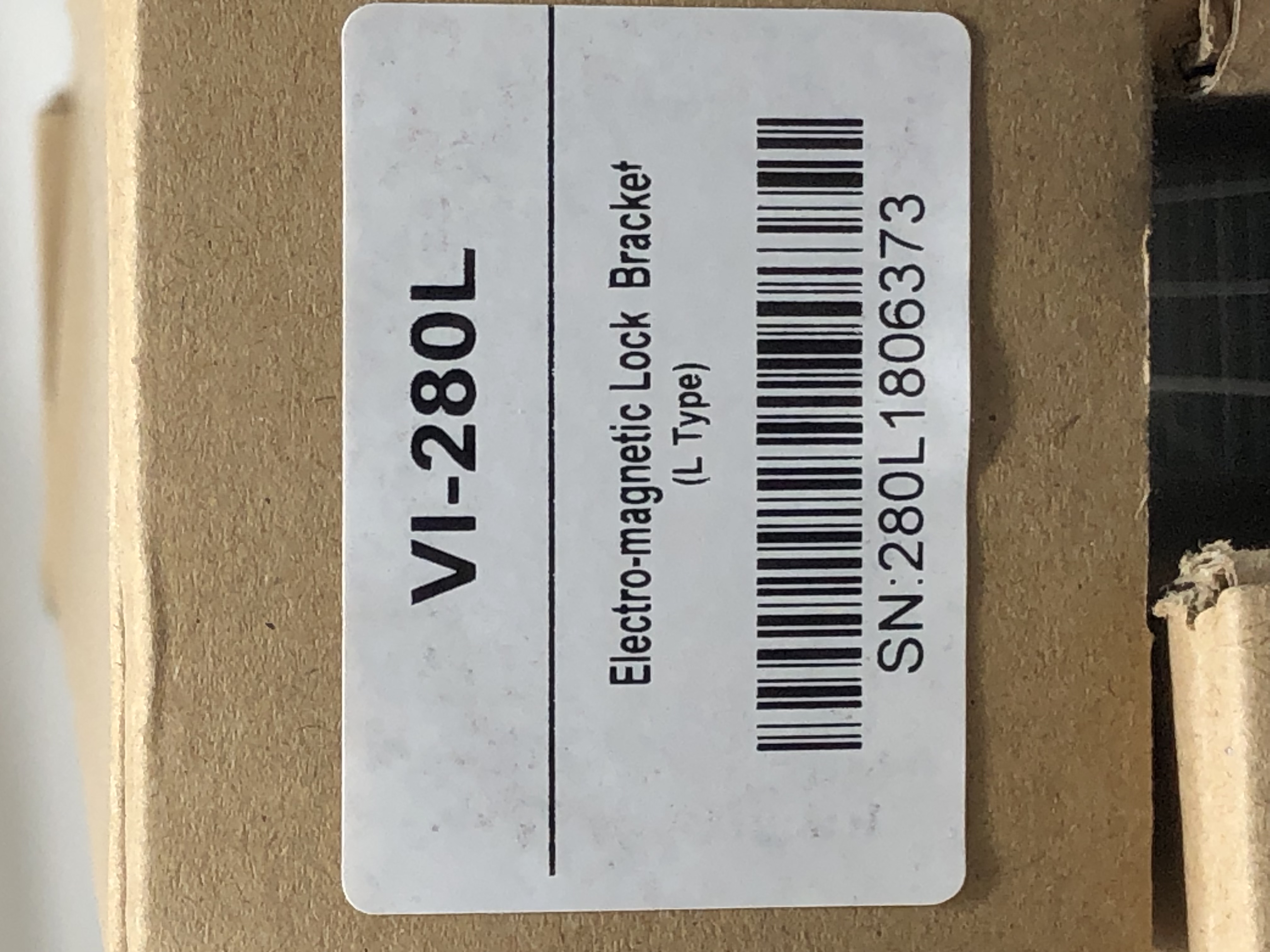 VI-280L Electromagnetic Lock Bracket L Type - New, Secure Mounting