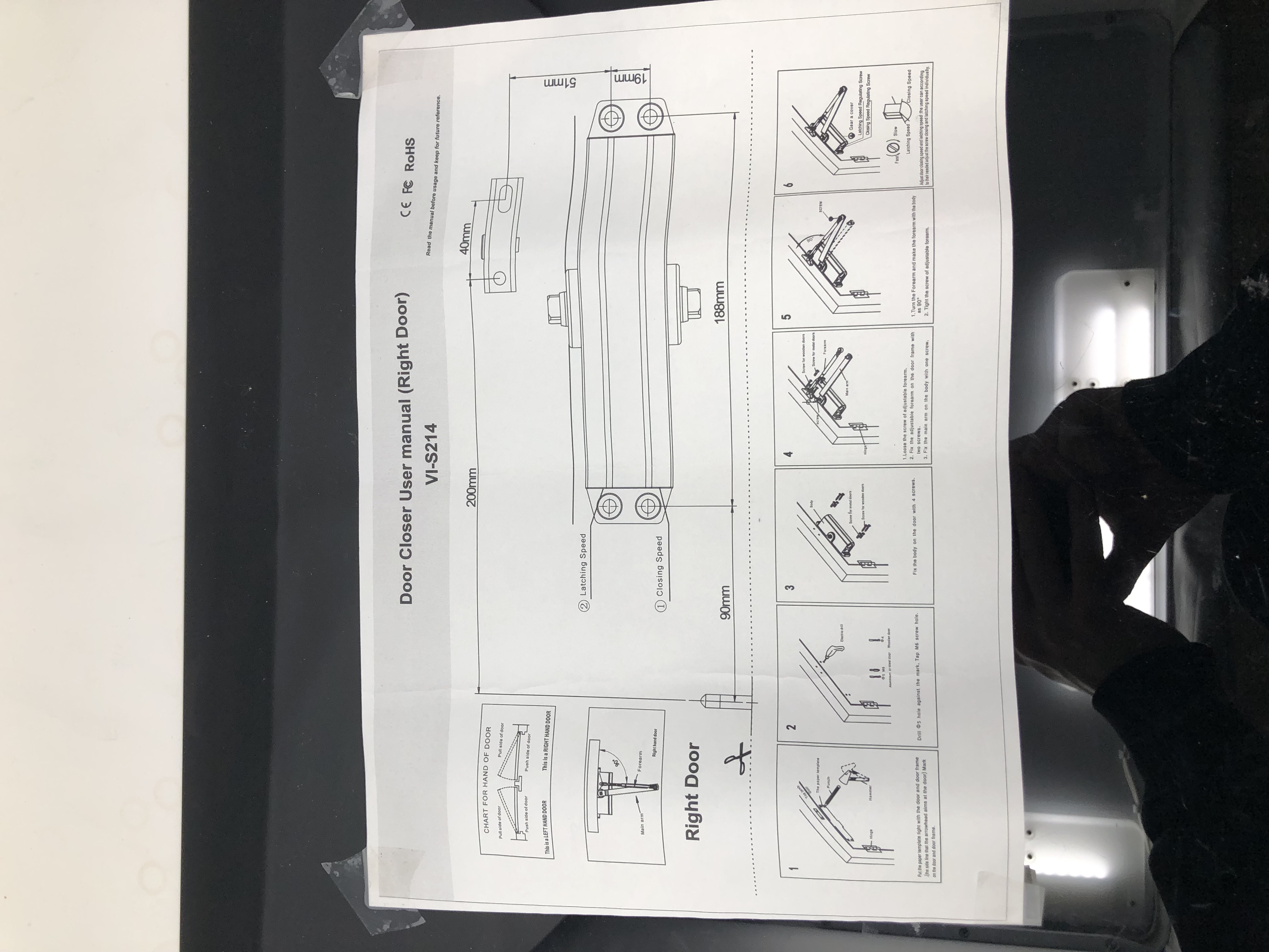 VI-S214 Door Closer - New, Durable Silver Finish - Thumbnail 11