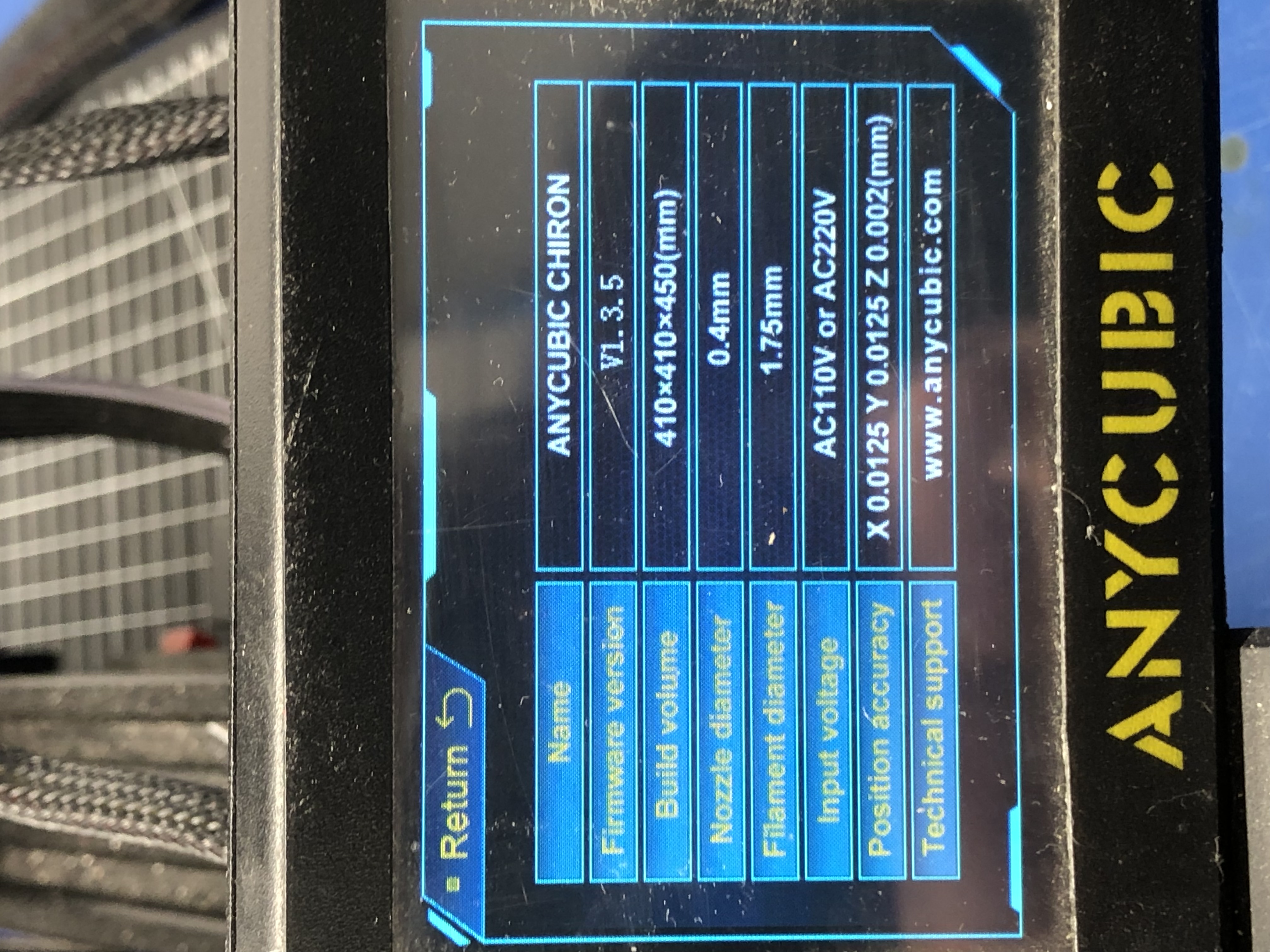 Anycubic Chiron 3D Printer 410x410x450mm Pre-Owned - Thumbnail 3