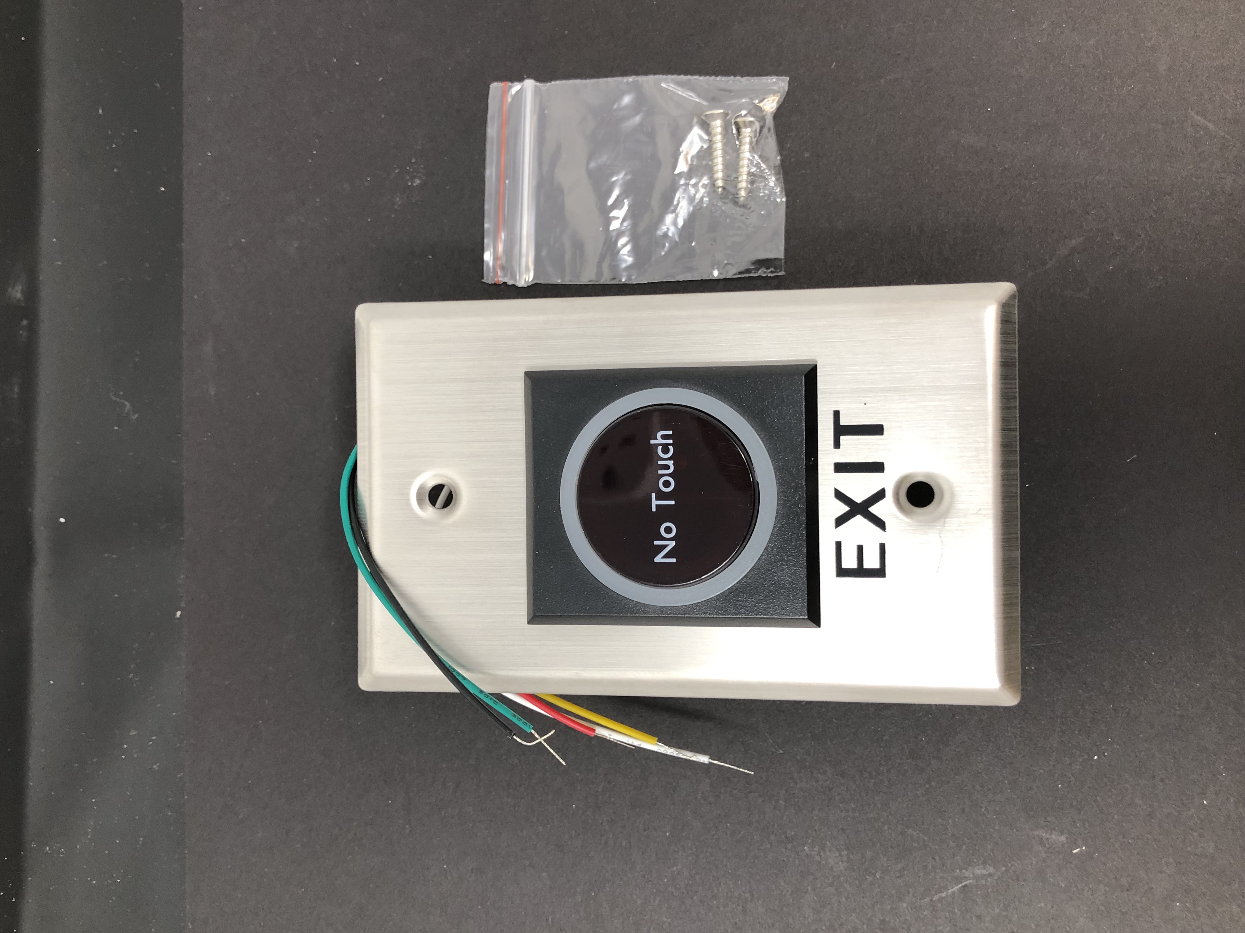 VI-907 Infrared Sensor Exit Button - New, No Touch Stainless Steel — image 4