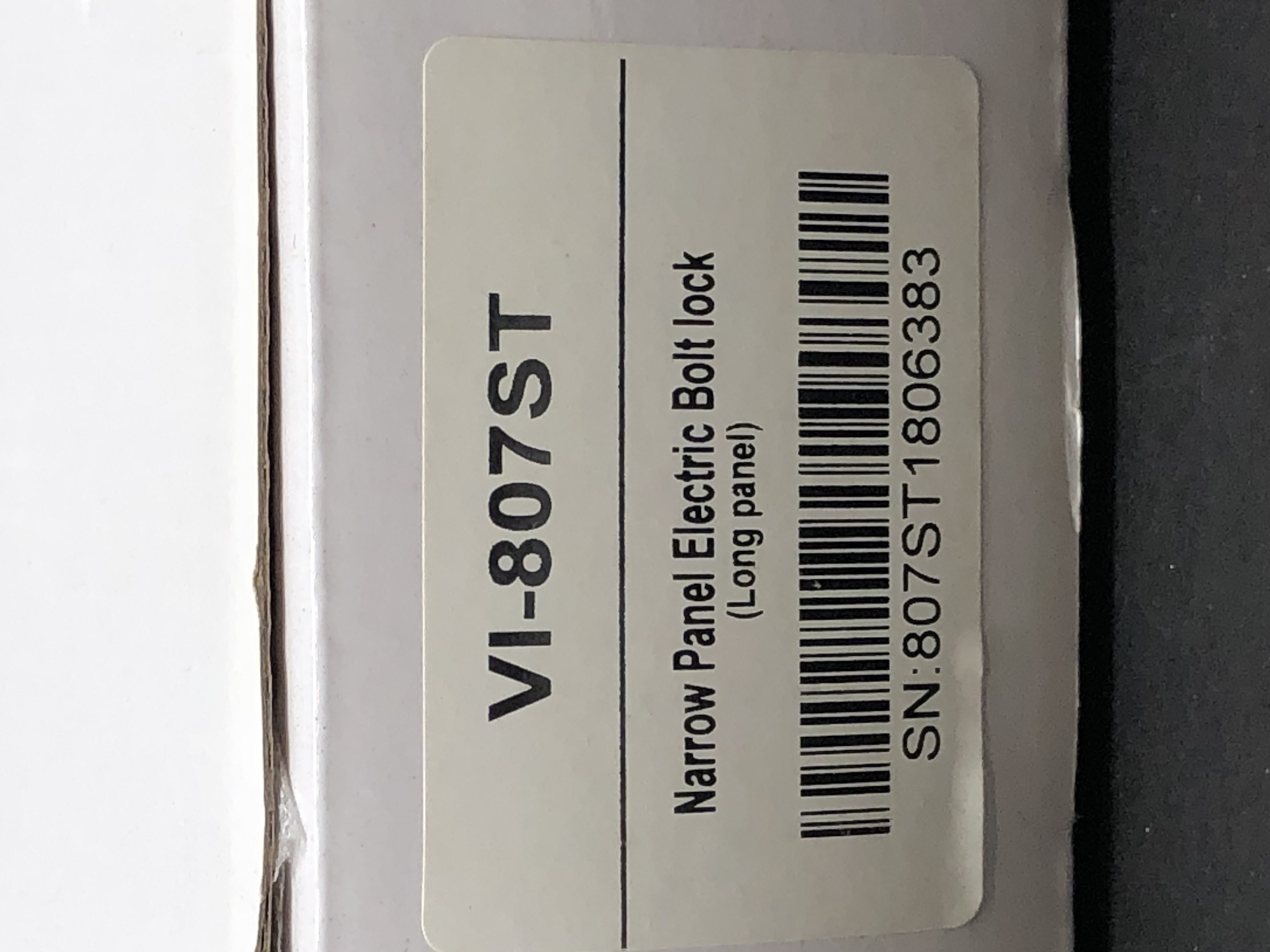 VI-807ST Narrow Panel Electric Bolt Lock - New, Long Panel Design