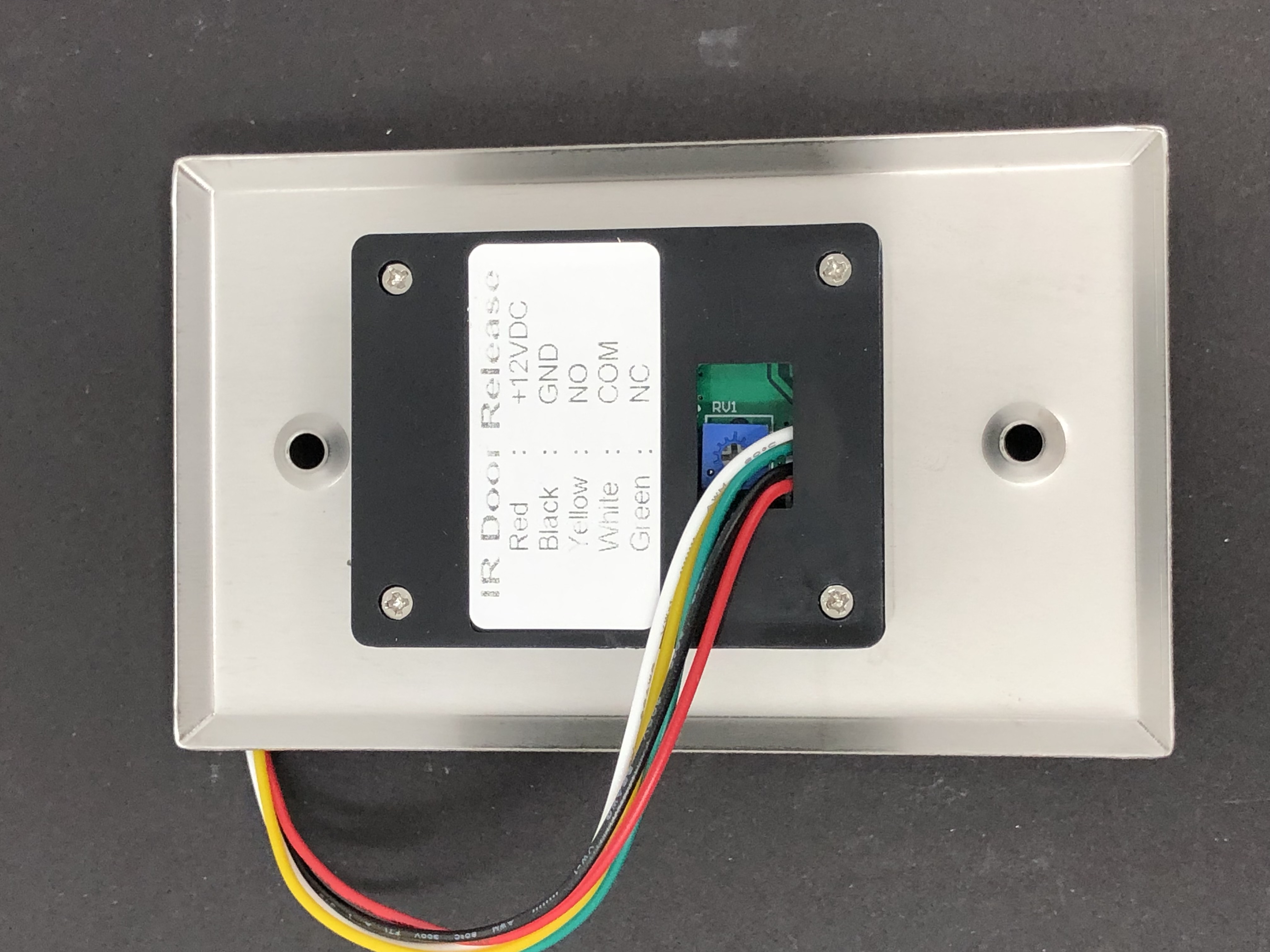 VI-907 Infrared Sensor Exit Button - New, No Touch Stainless Steel — image 5