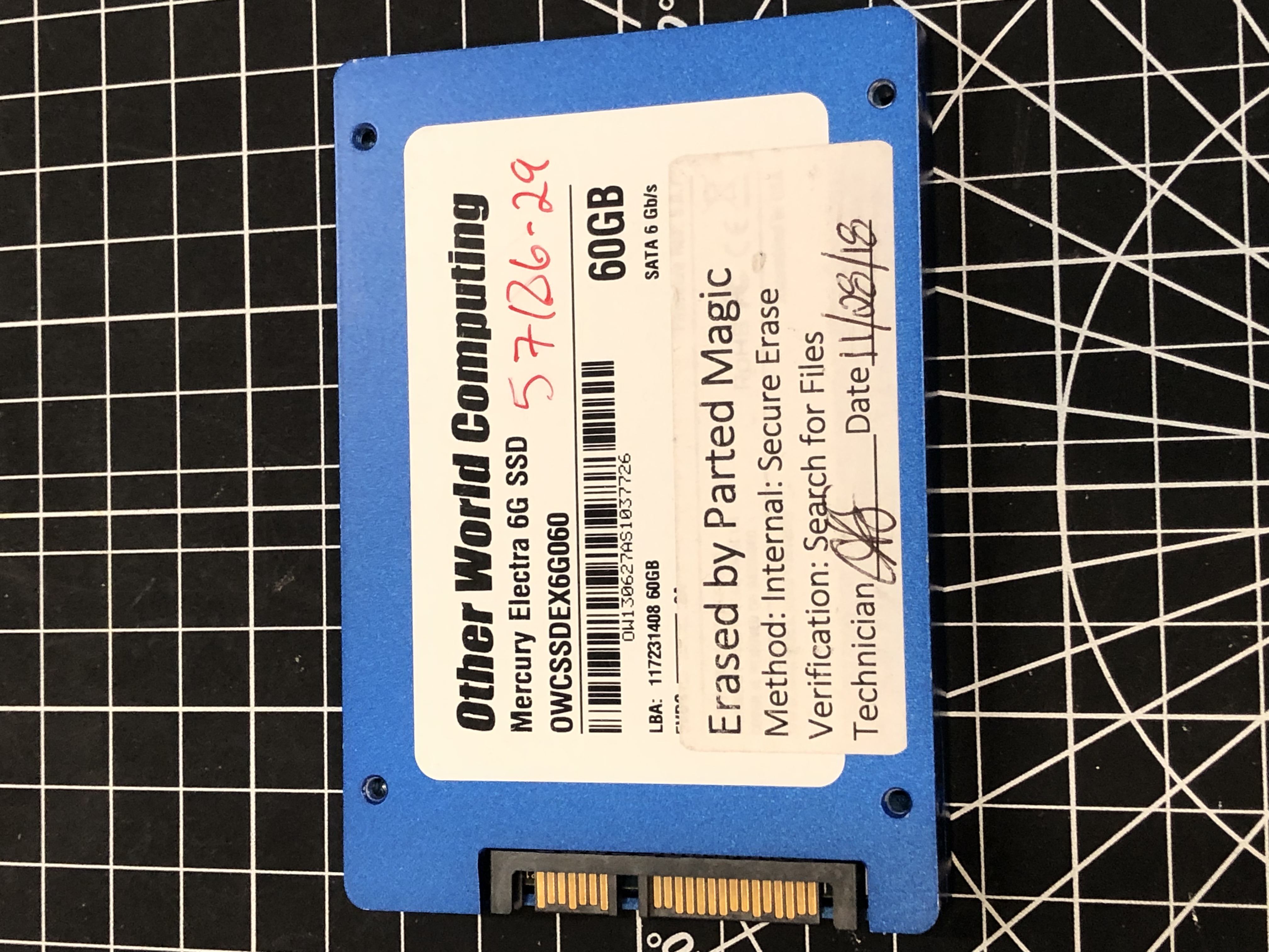 OWC Mercury Electra 6G 60GB SSD OWCSSDEX6G060 SATA 6Gb/s Pre-Owned β image 3
